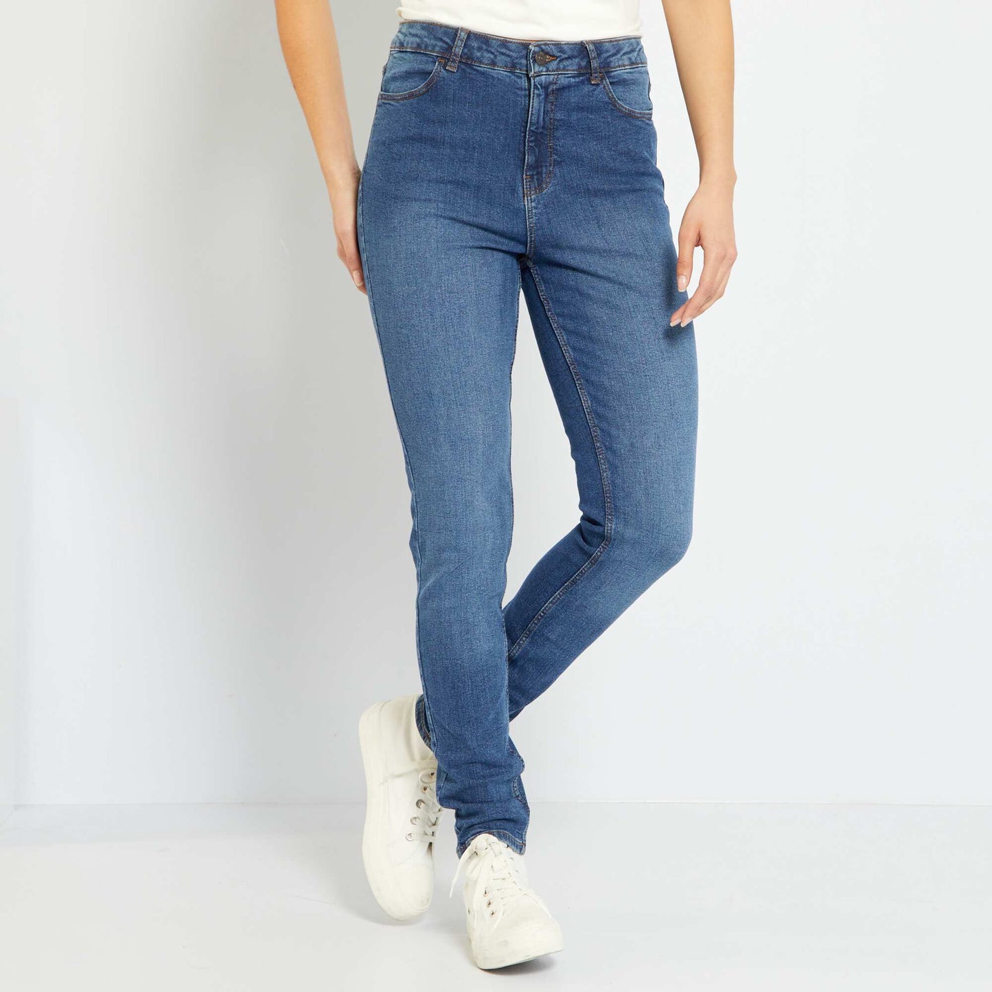 High-rise slim-fit jeans BLUE