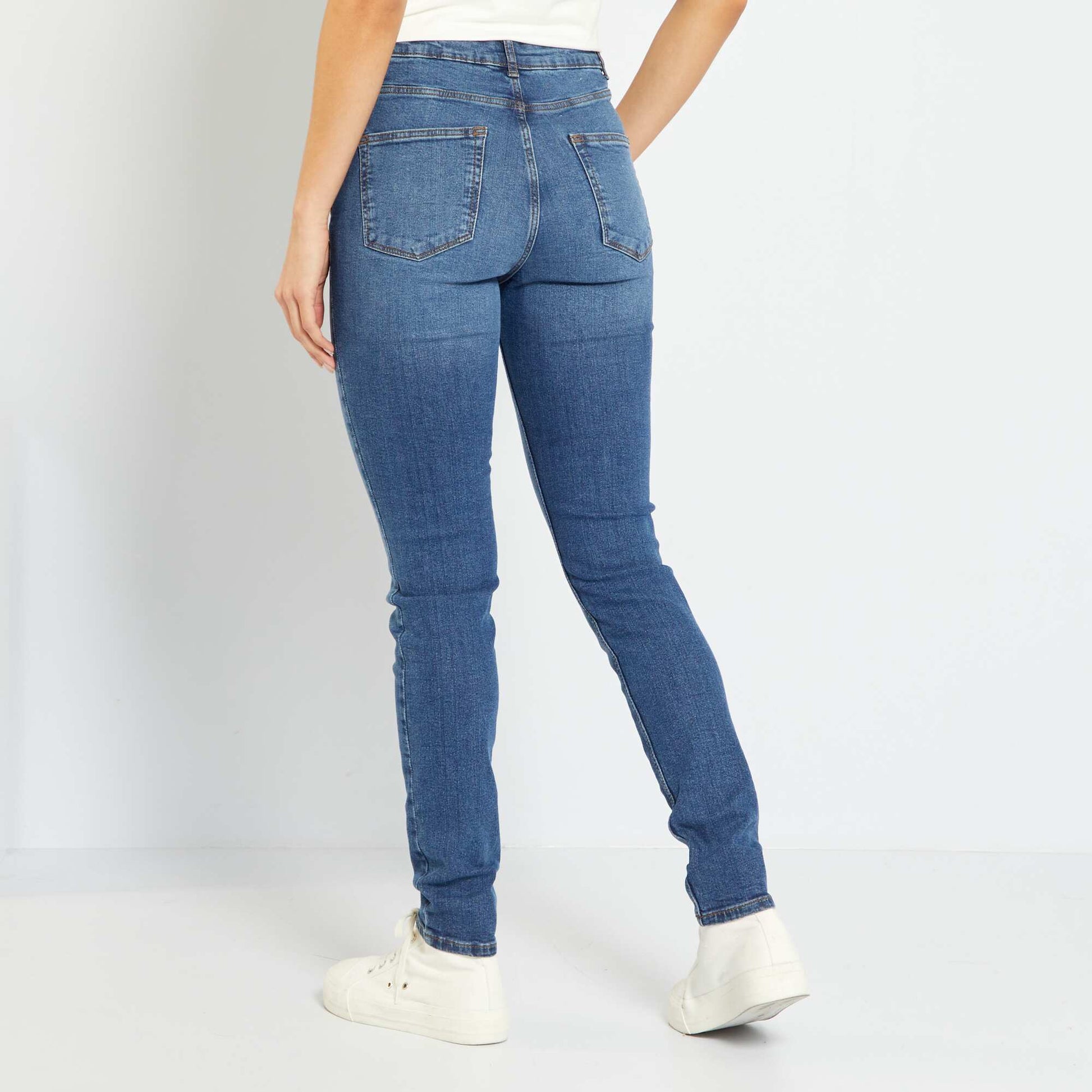 High-rise slim-fit jeans BLUE