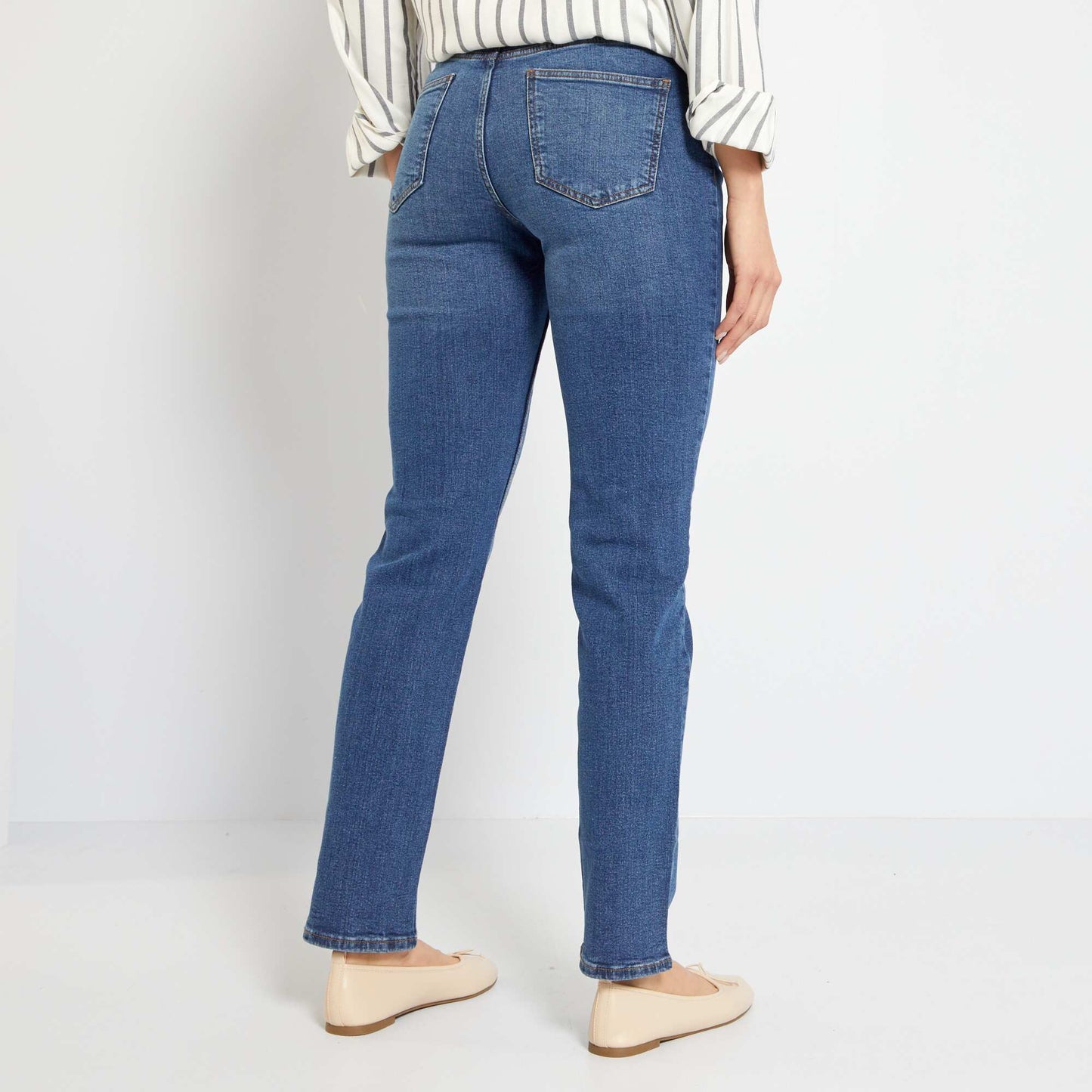 High-rise straight jeans - L30 BLUE