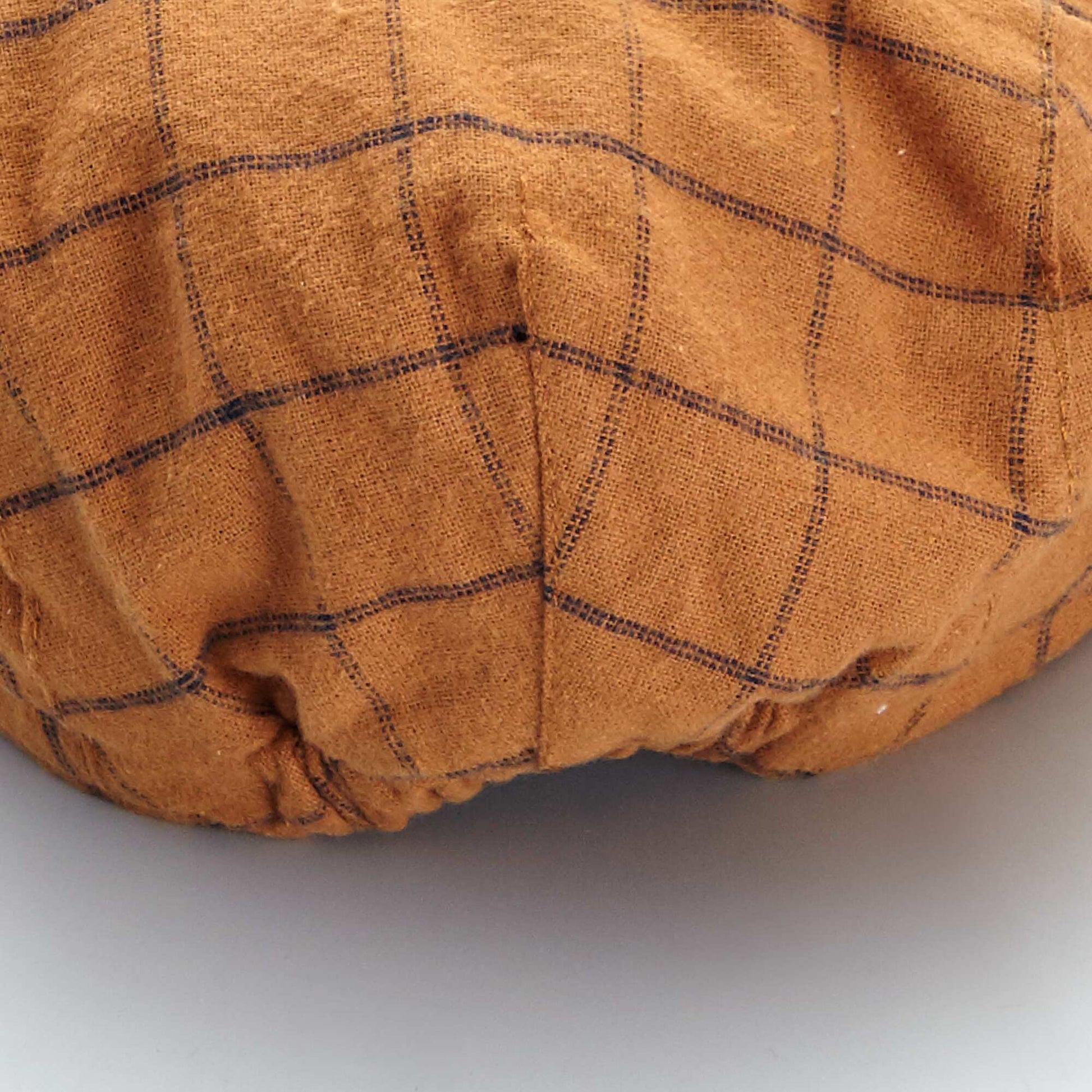 Checked flannel beret BROWN