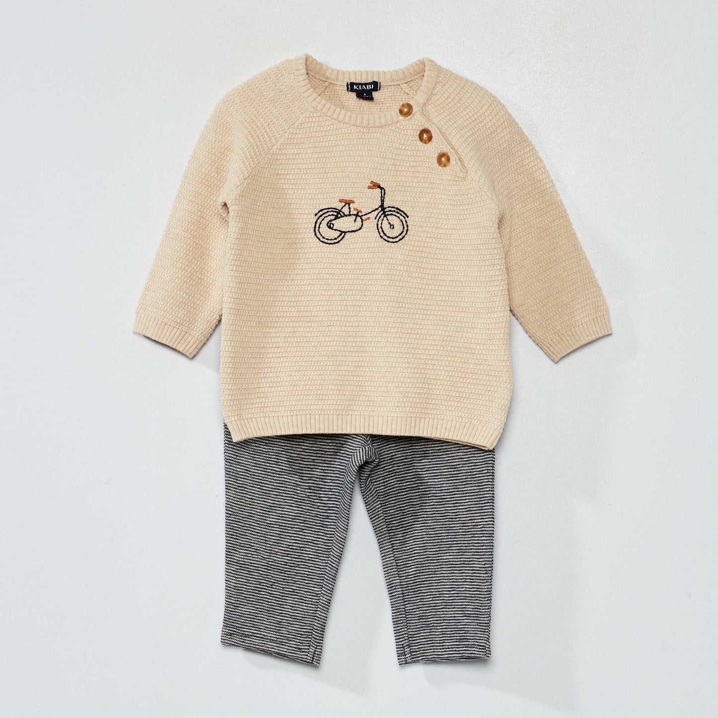 Jersey sweater + trousers set BEIGE