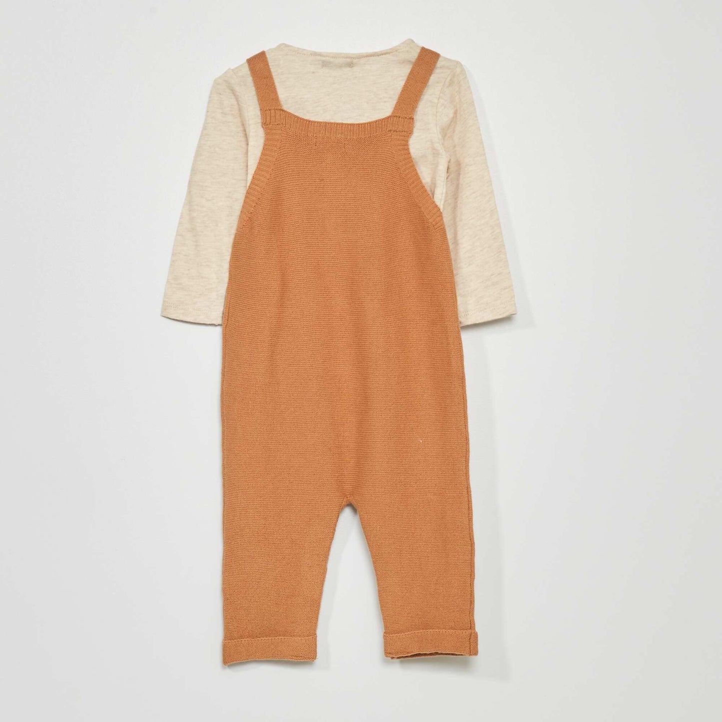 طقم بنطلون قماشي وقميص BEIGE