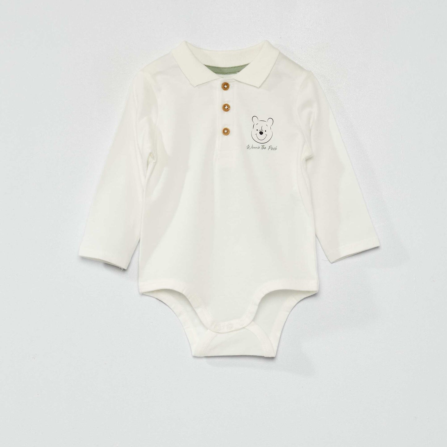'Winnie' body with polo collar WHITE