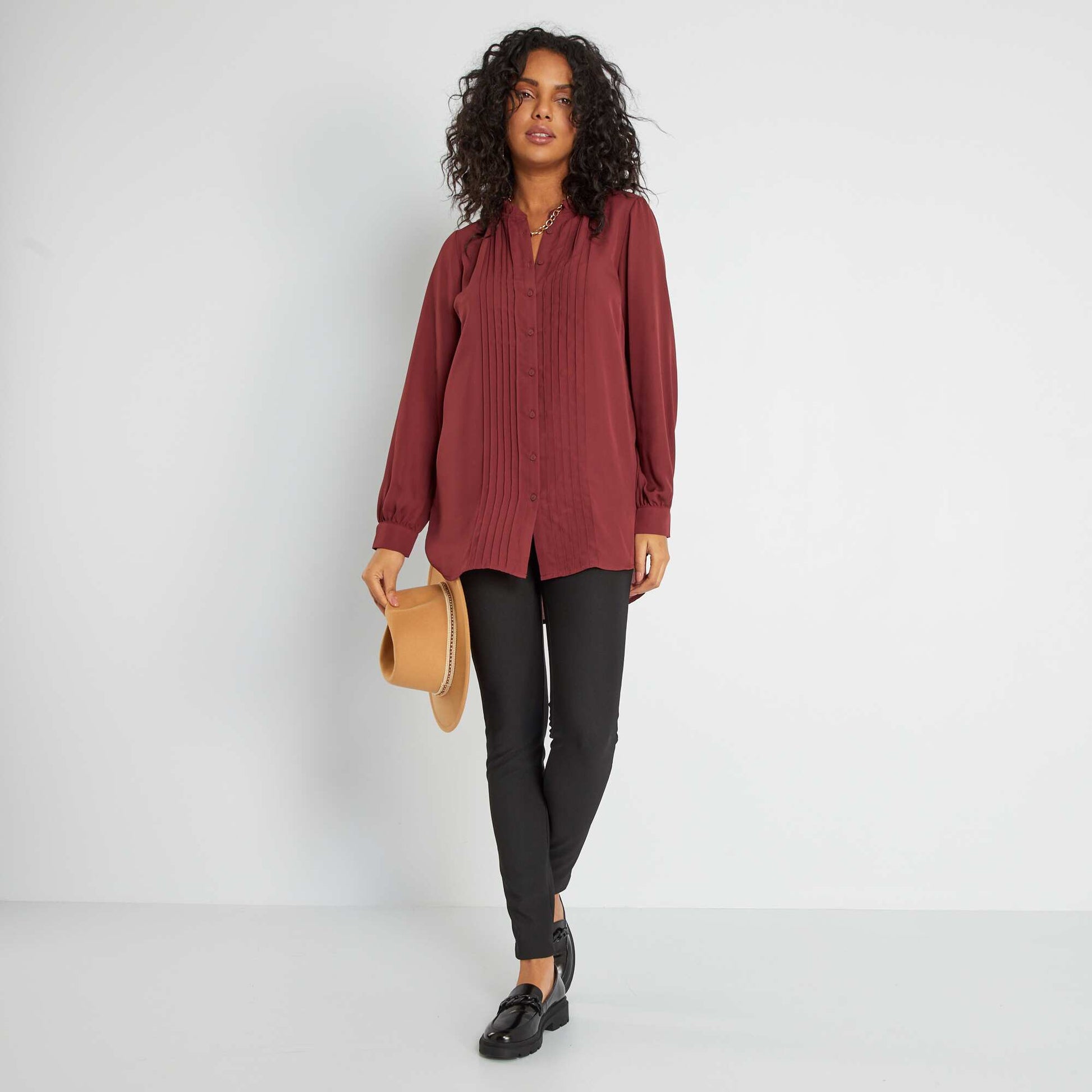 Flowing blouse BROWN