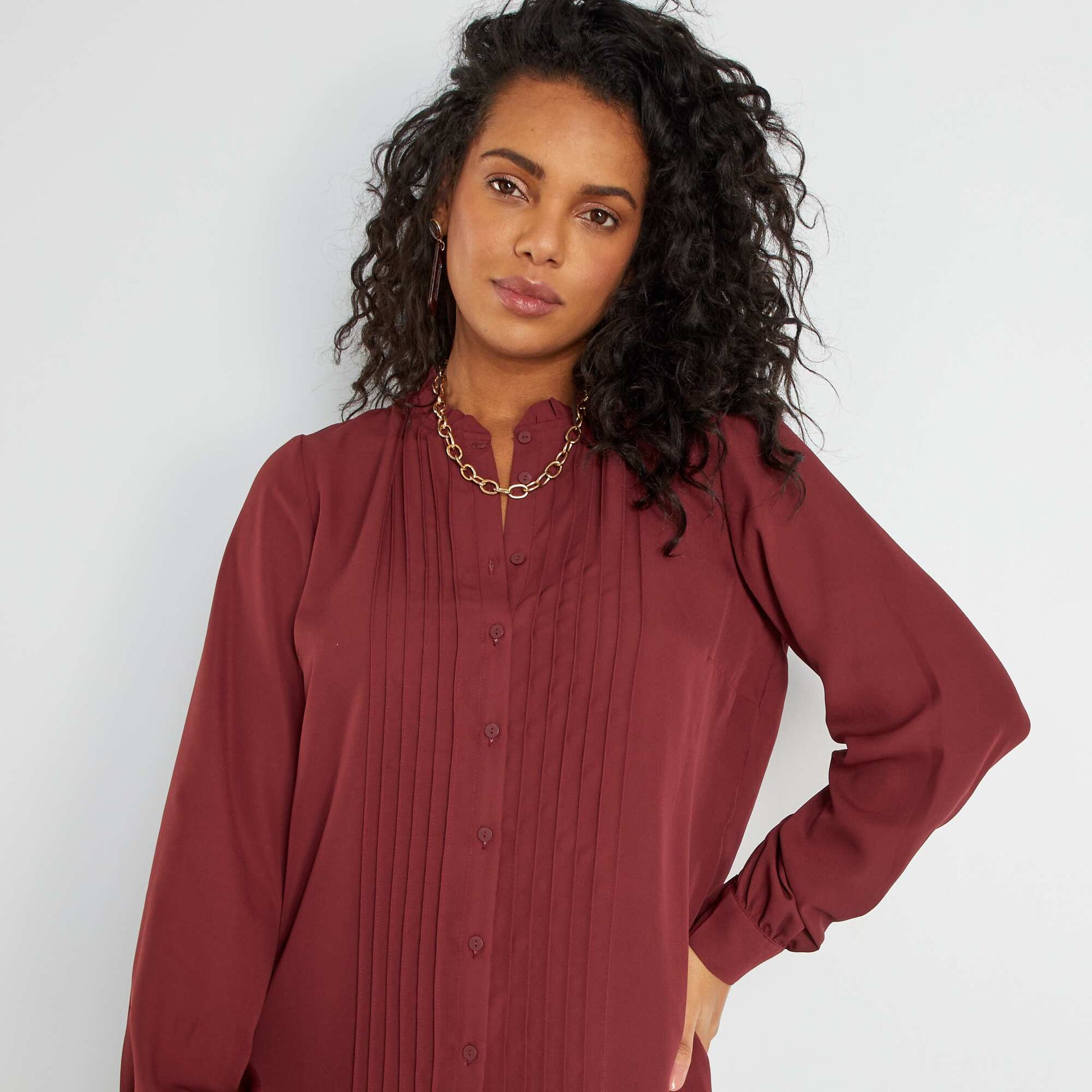 Flowing blouse BROWN