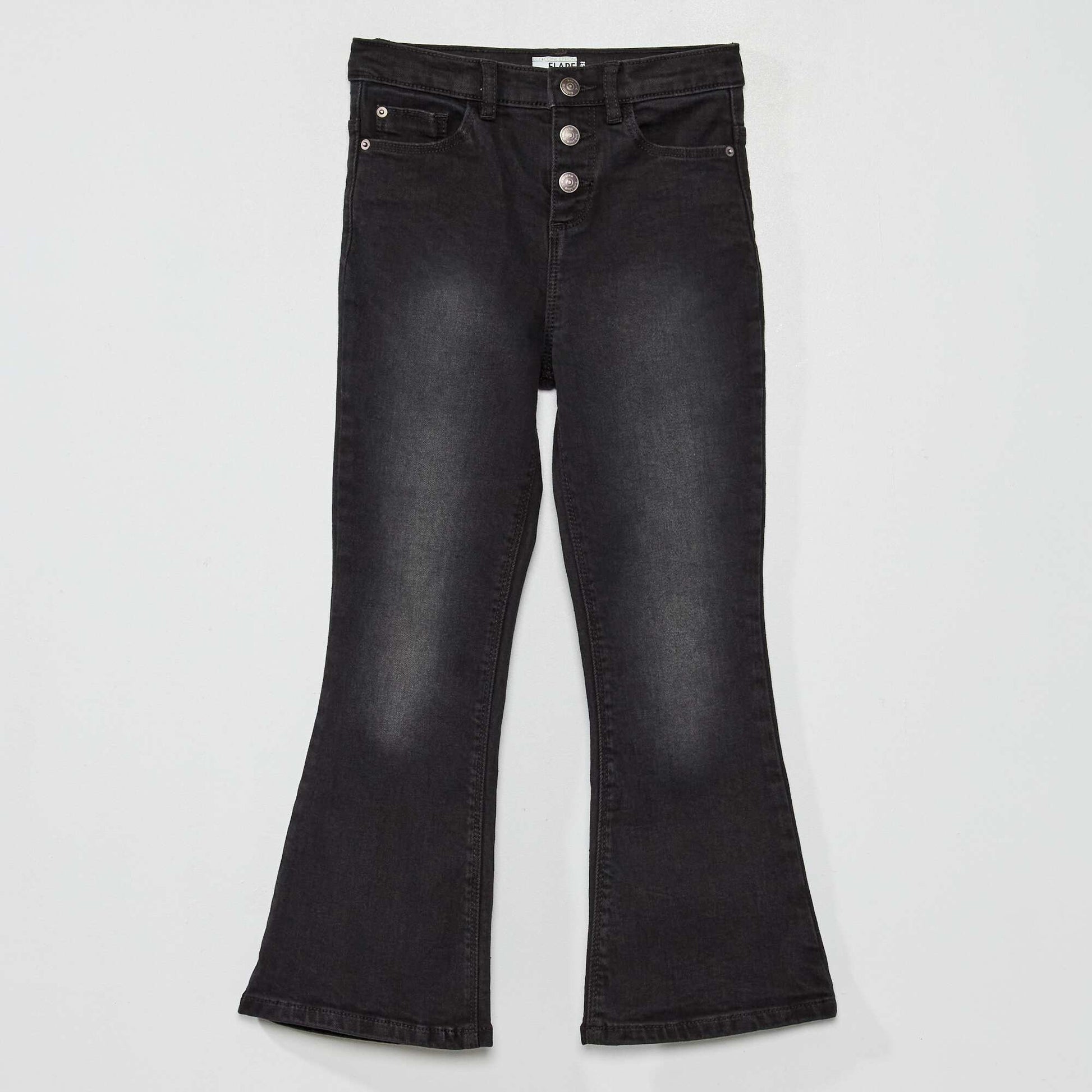 High-rise flared jeans BLACK