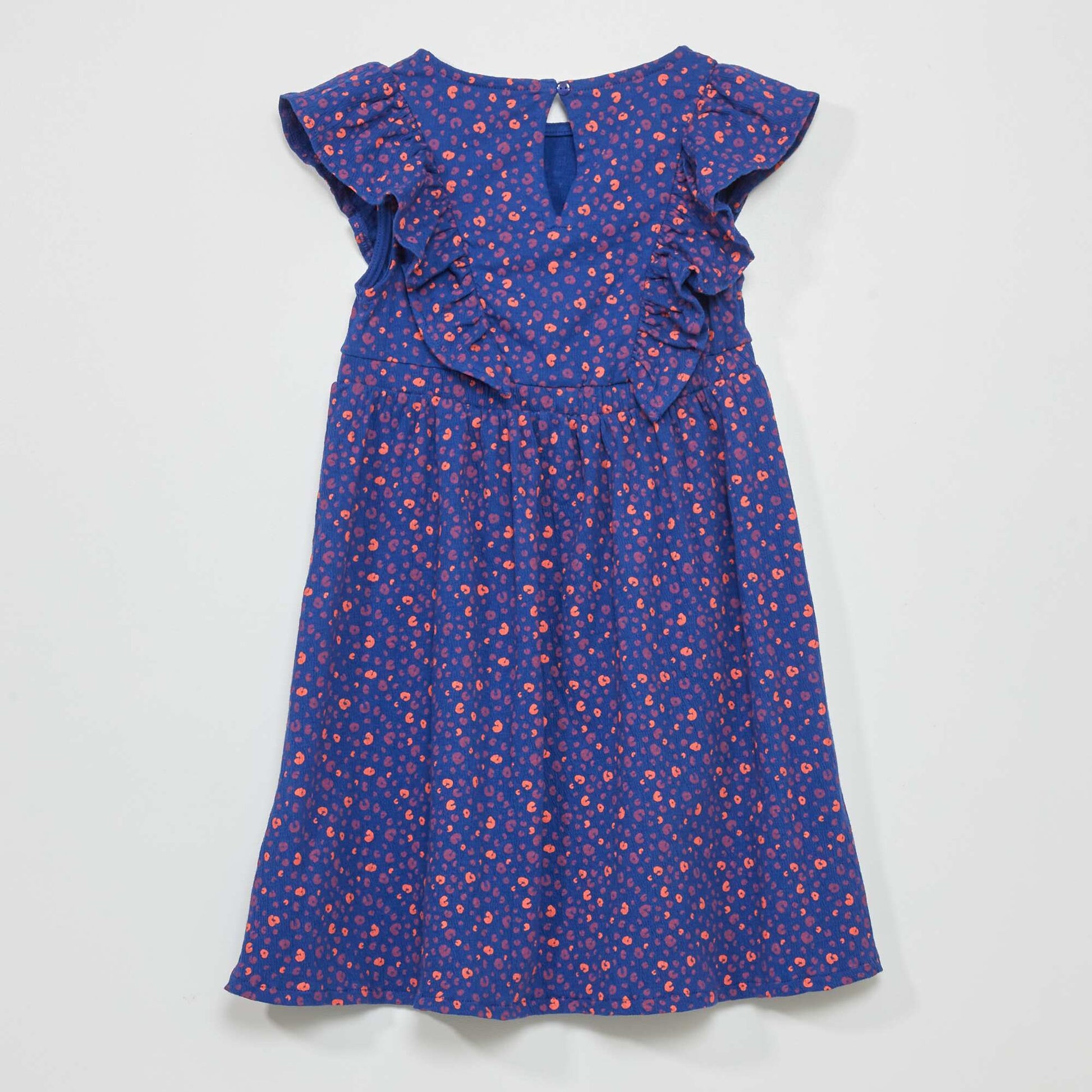 فستان مطبوع أزرق