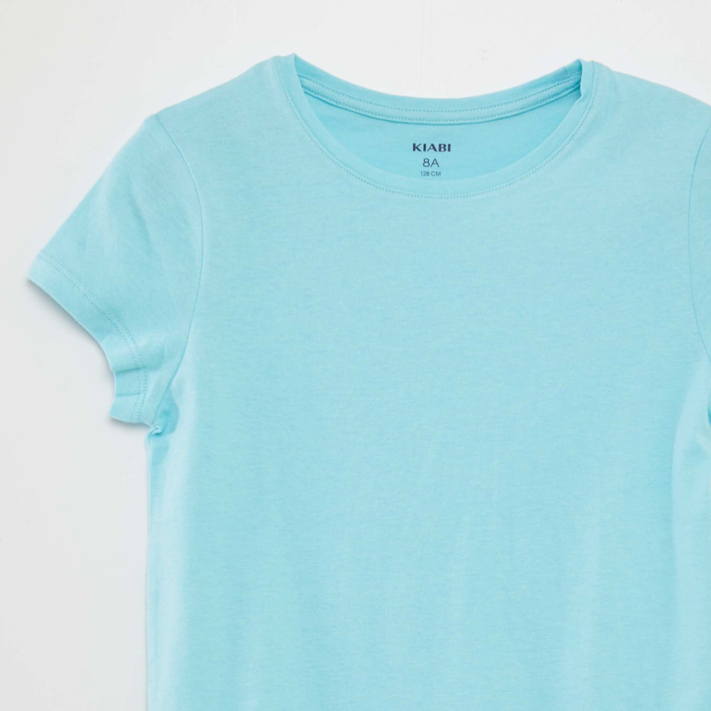 Plain jersey T-shirt BLUE