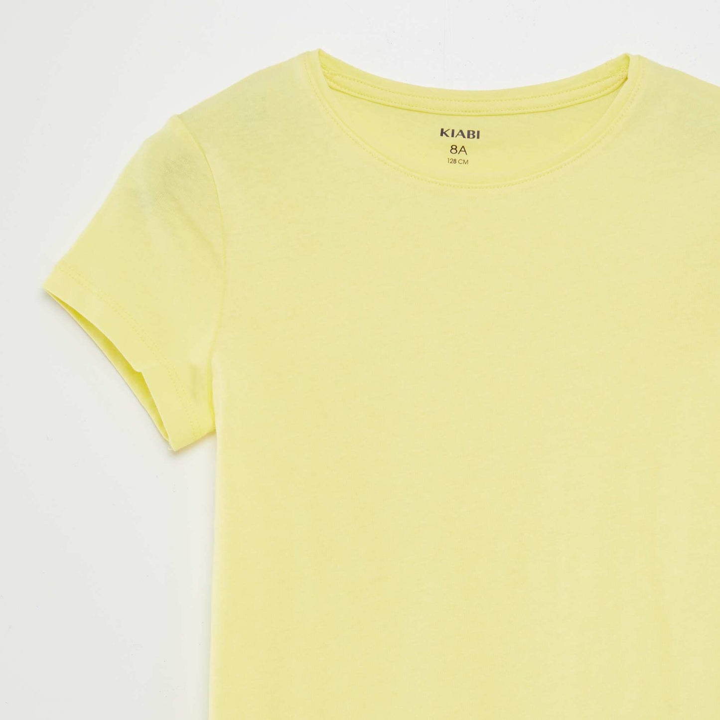 Plain jersey T-shirt YELLOW