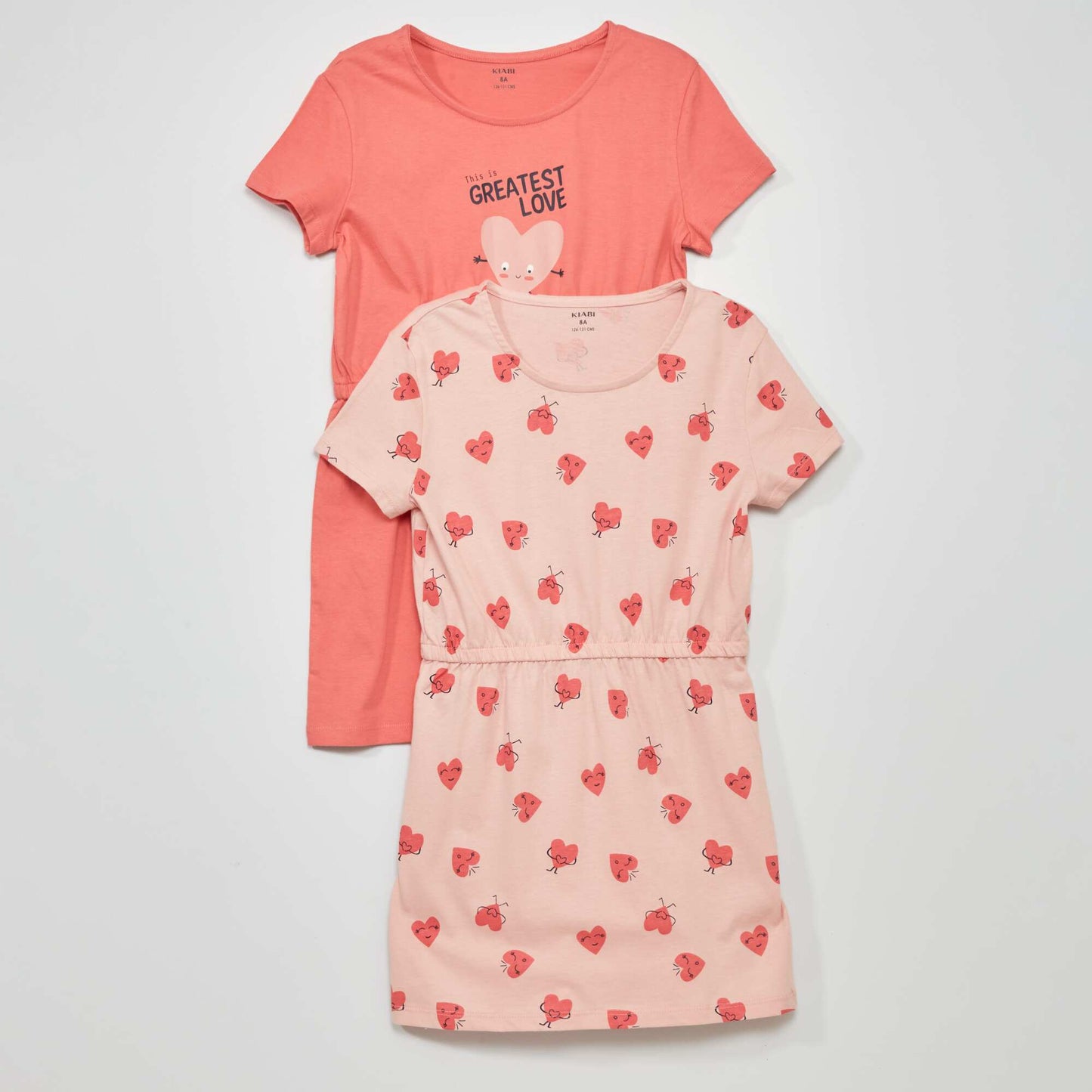 Printed jersey dresses - Pack of 2 PINK
