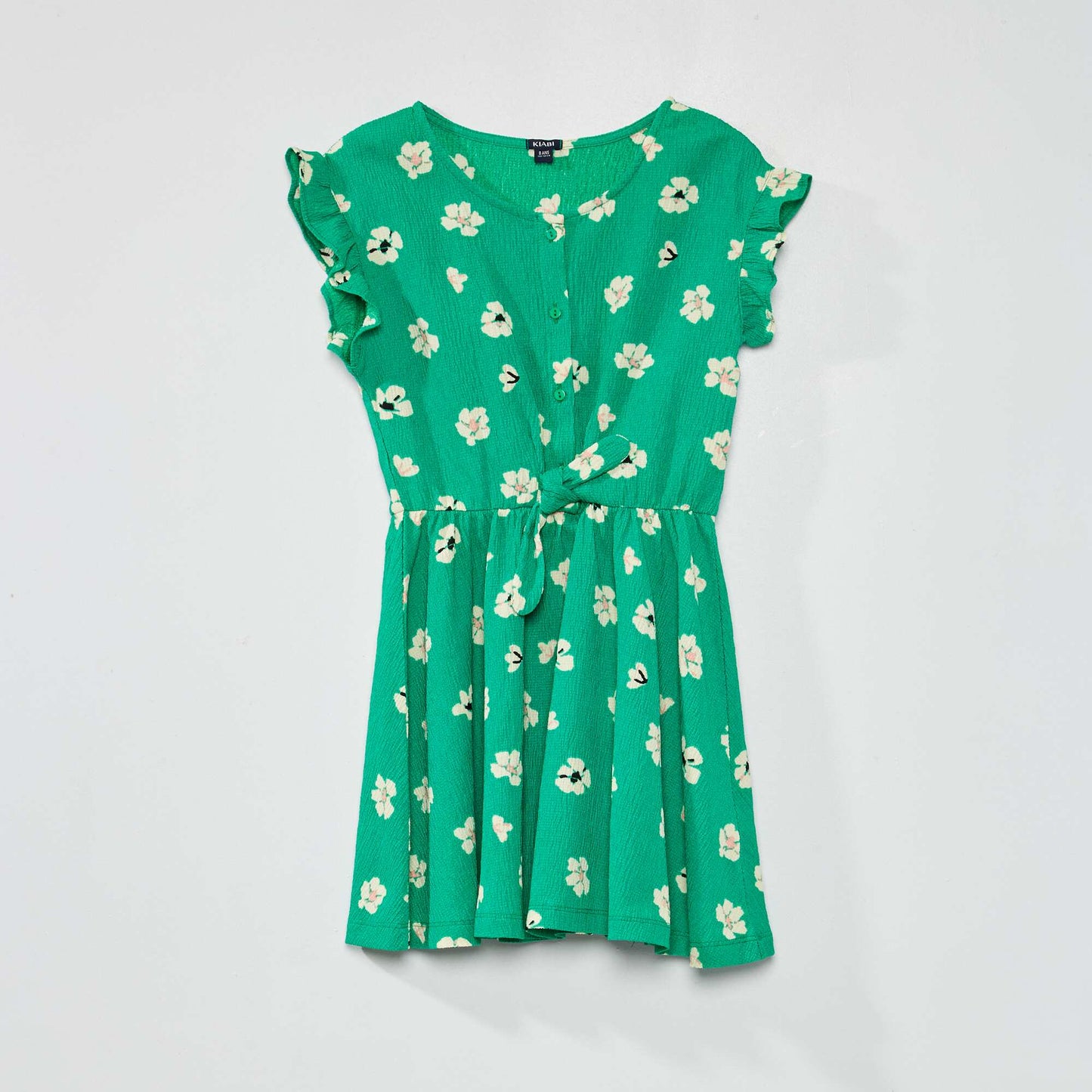 Patterned crêpe knit dress GREEN