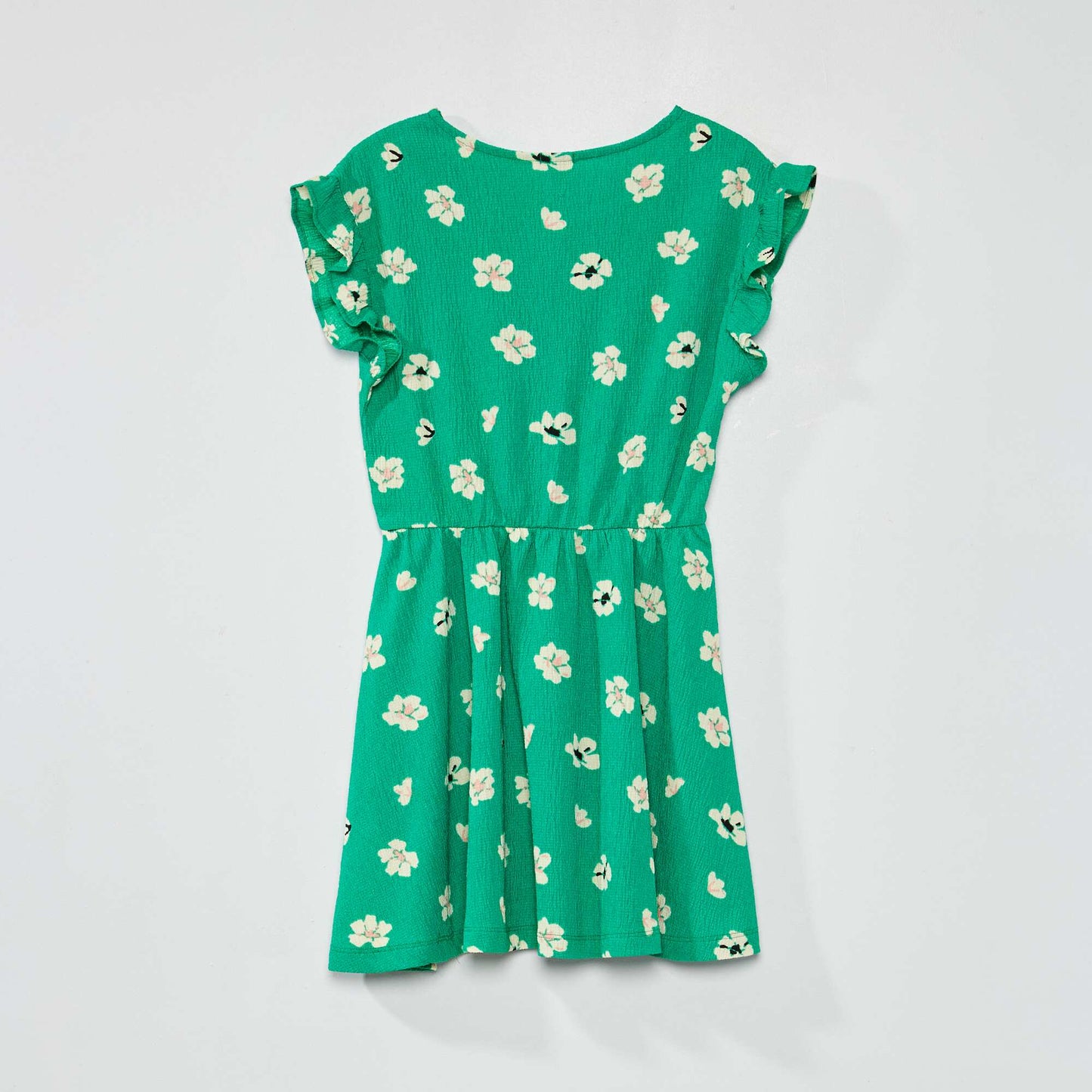 Patterned crêpe knit dress GREEN