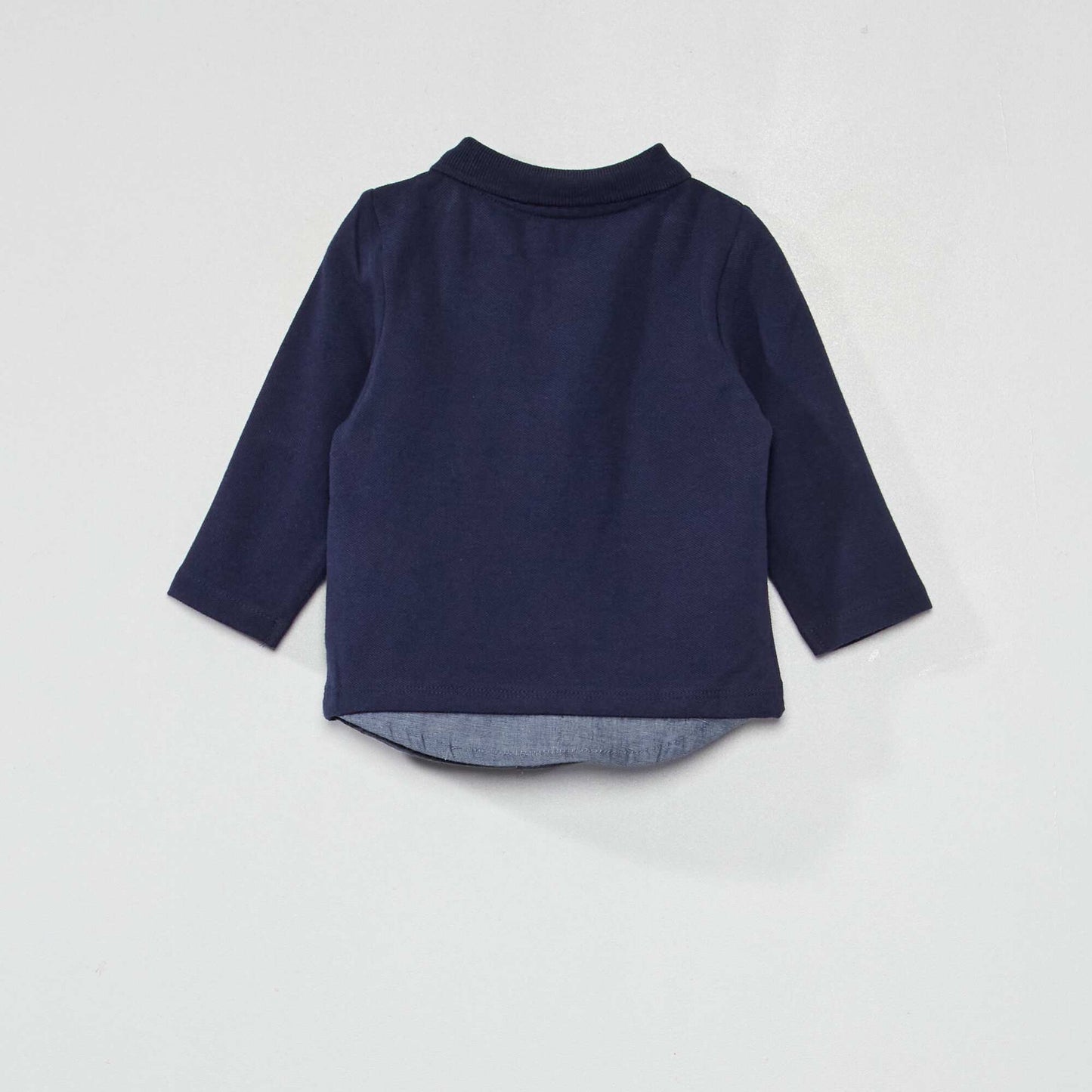 Cotton piqué polo shirt BLACK