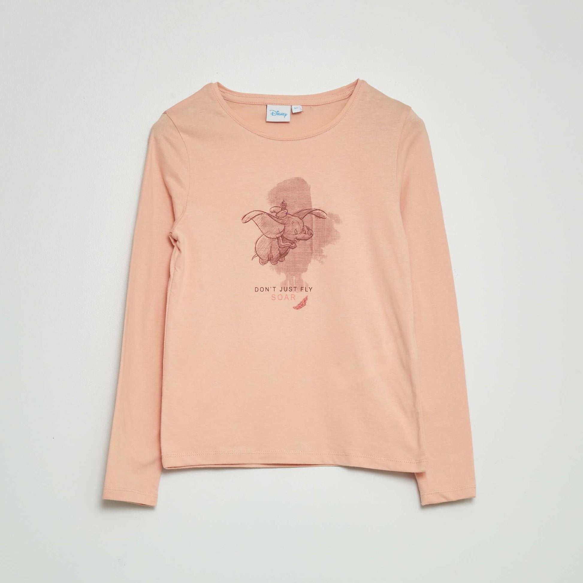 Long-sleeved Mickey and Minnie Mouse T-shirt PINK