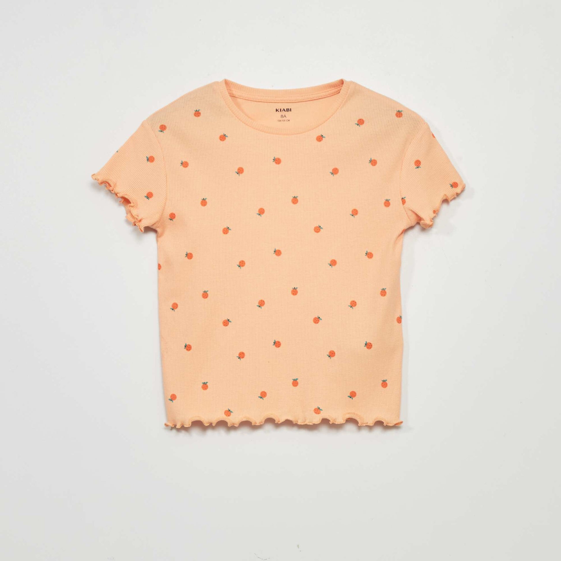 Ribbed short pyjamas - Two-piece set ORANGE