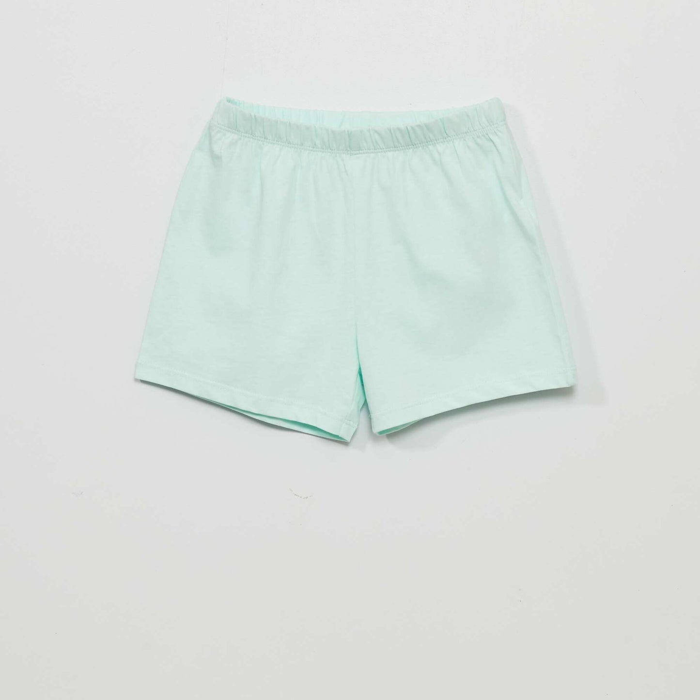 Short pyjamas - 'Summer' embroidery - Two-piece set BLUE