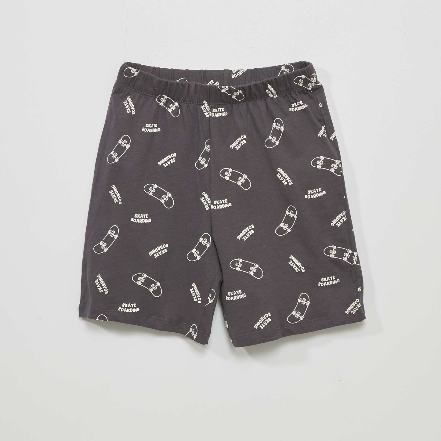 Short pyjamas - Skateboard print - Two-piece set PURPLE