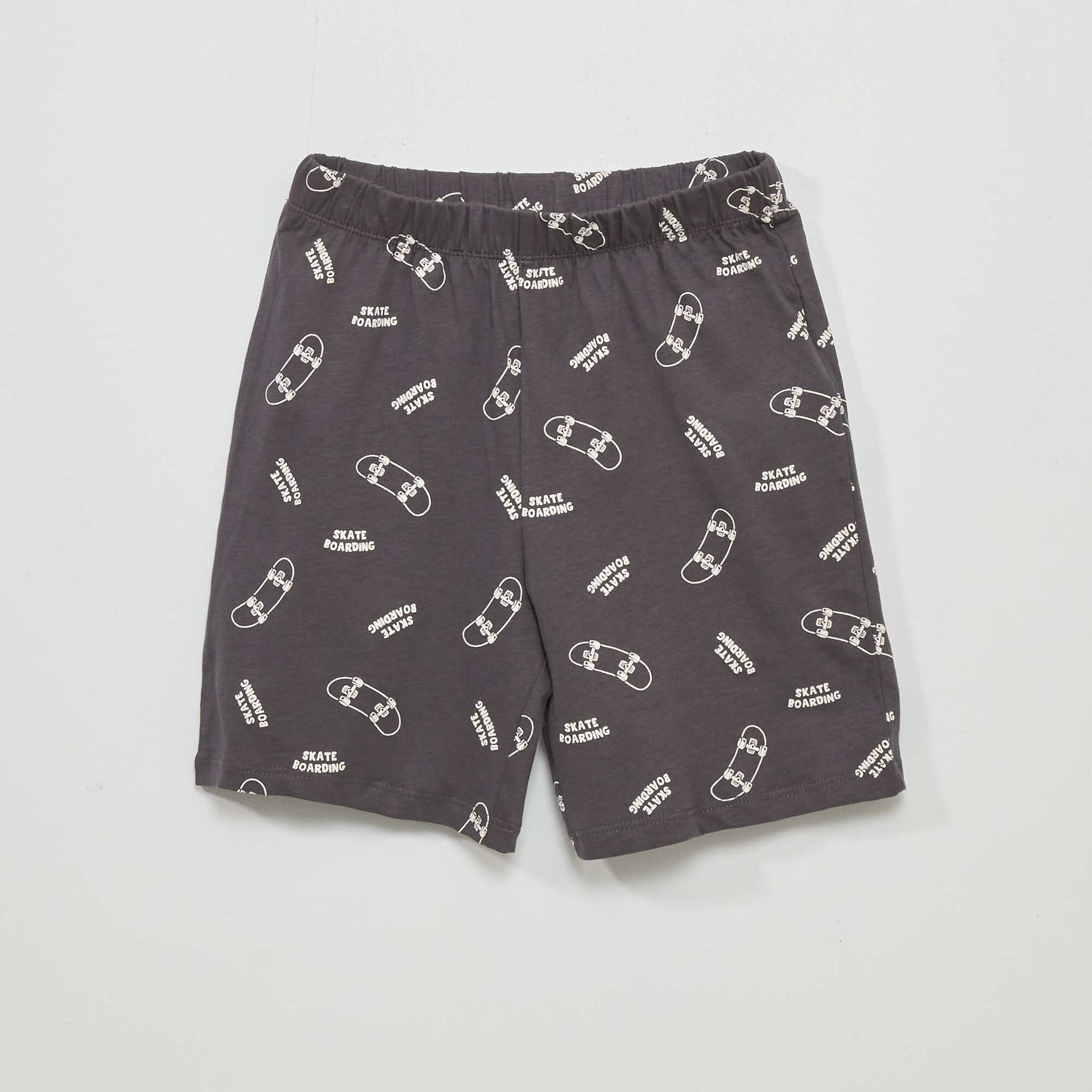 Short pyjamas - Skateboard print - Two-piece set PURPLE
