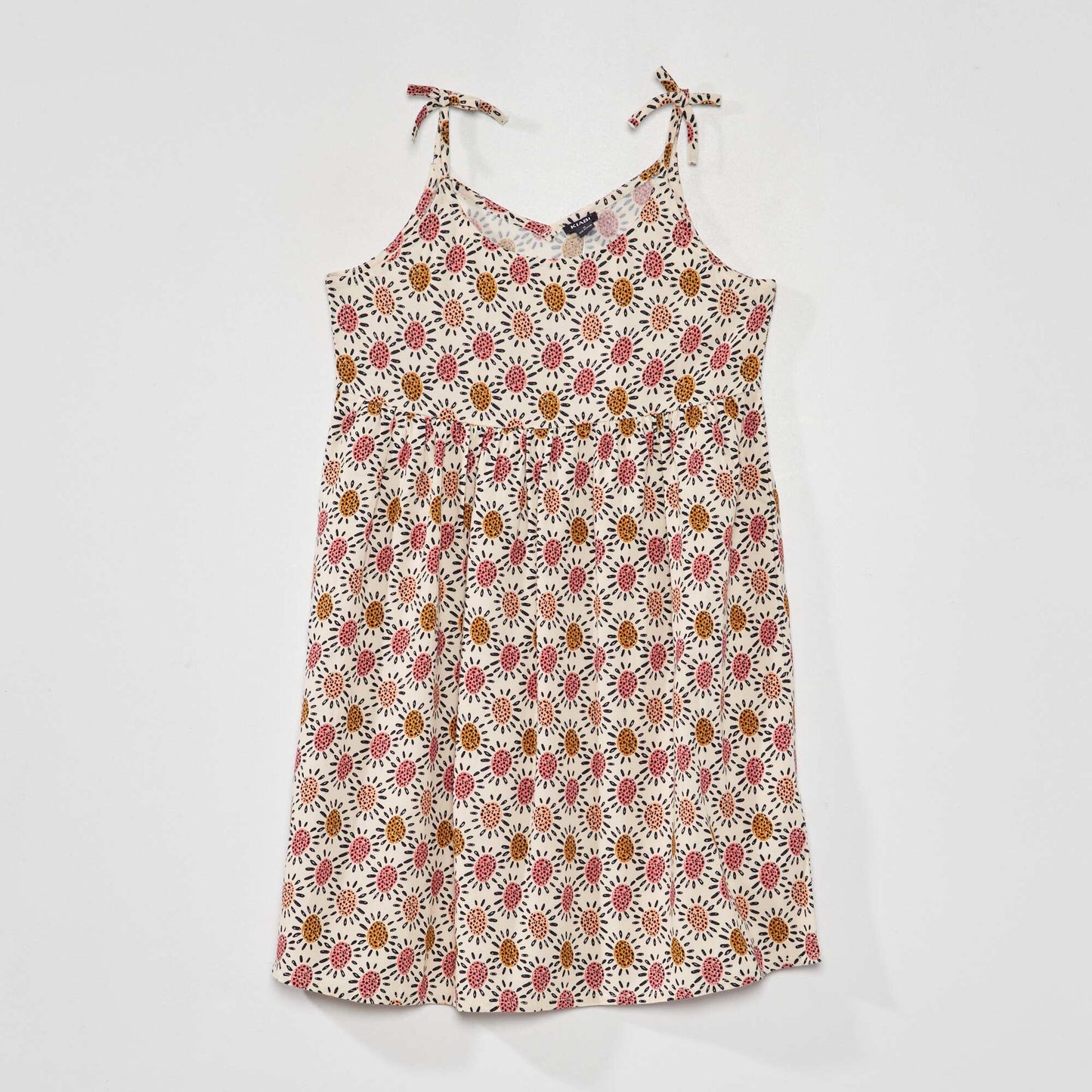 Flowing dress with print WHITE