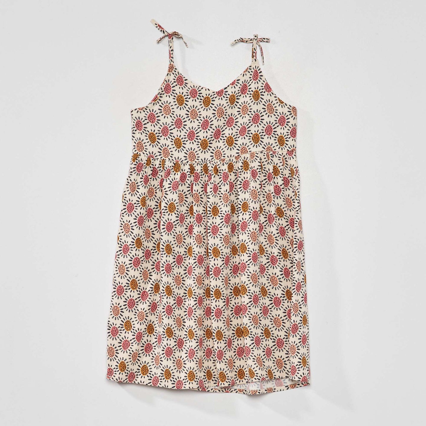 Flowing dress with print WHITE