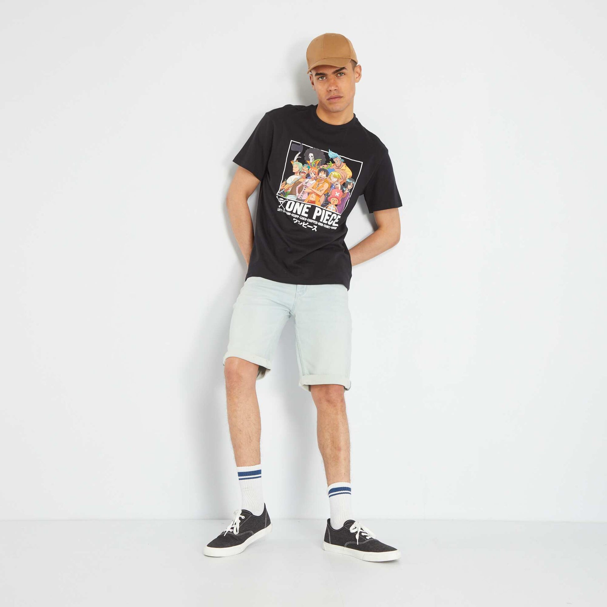 Denim Bermuda shorts with regular waist BLUE