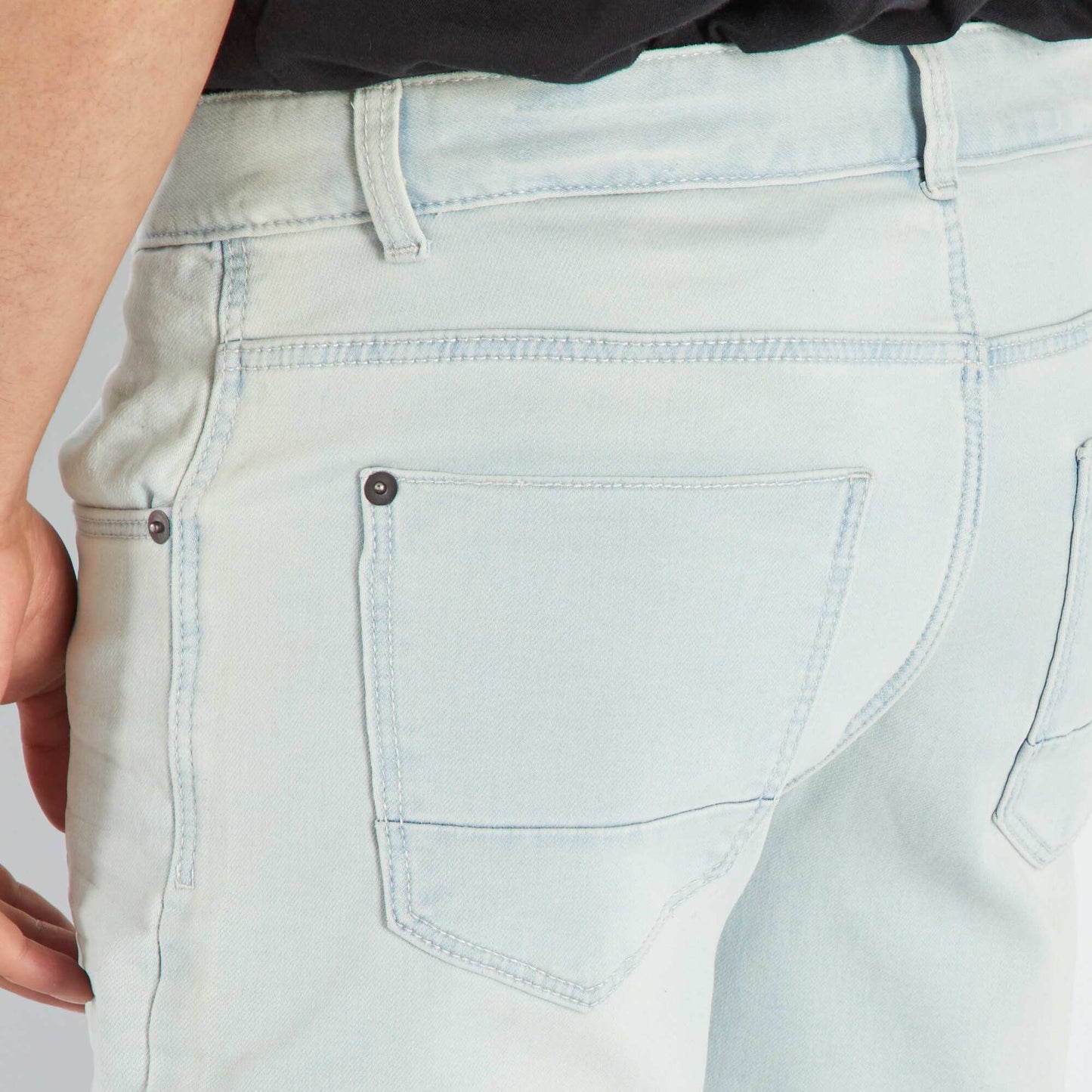 Denim Bermuda shorts with regular waist BLUE