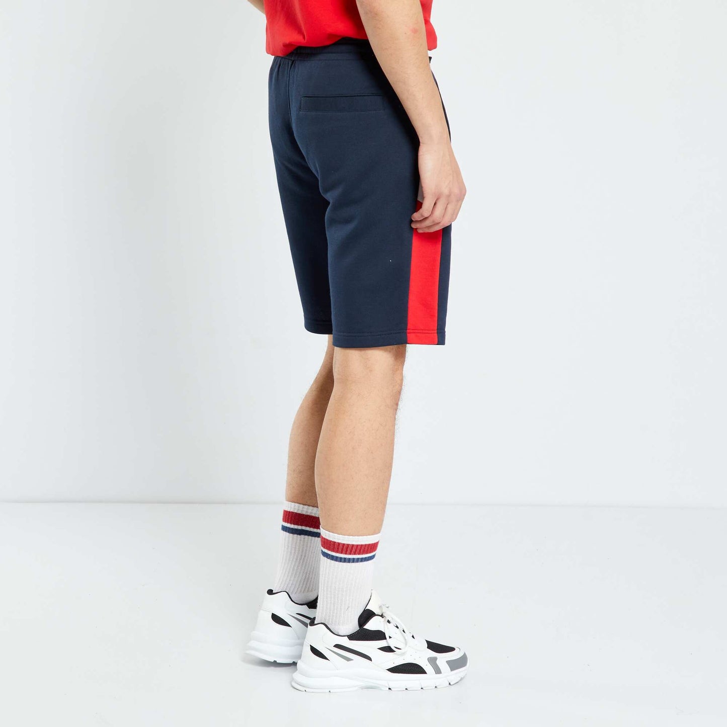 Sweatshirt fabric sports shorts NAVY