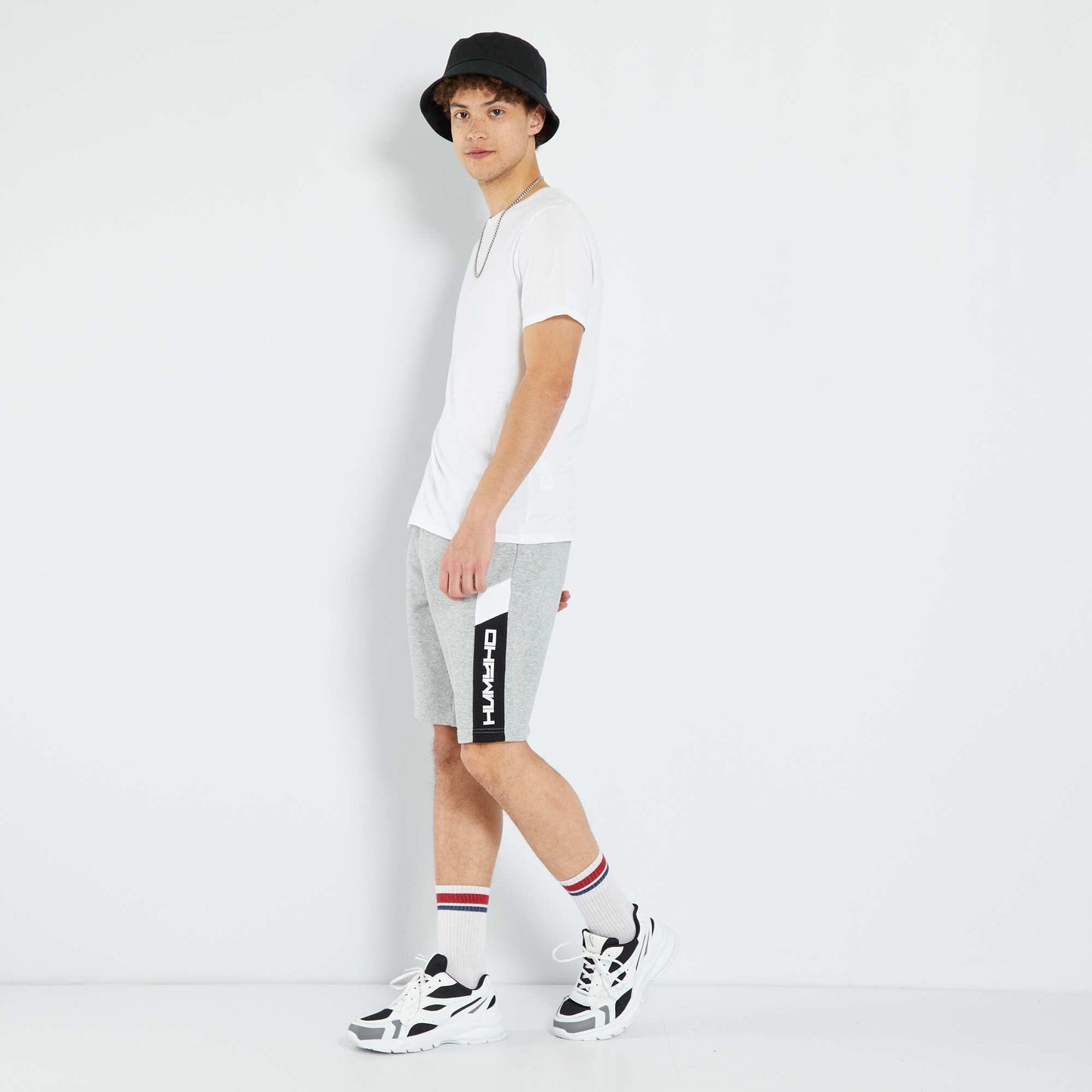 Sweatshirt fabric sports shorts GREY