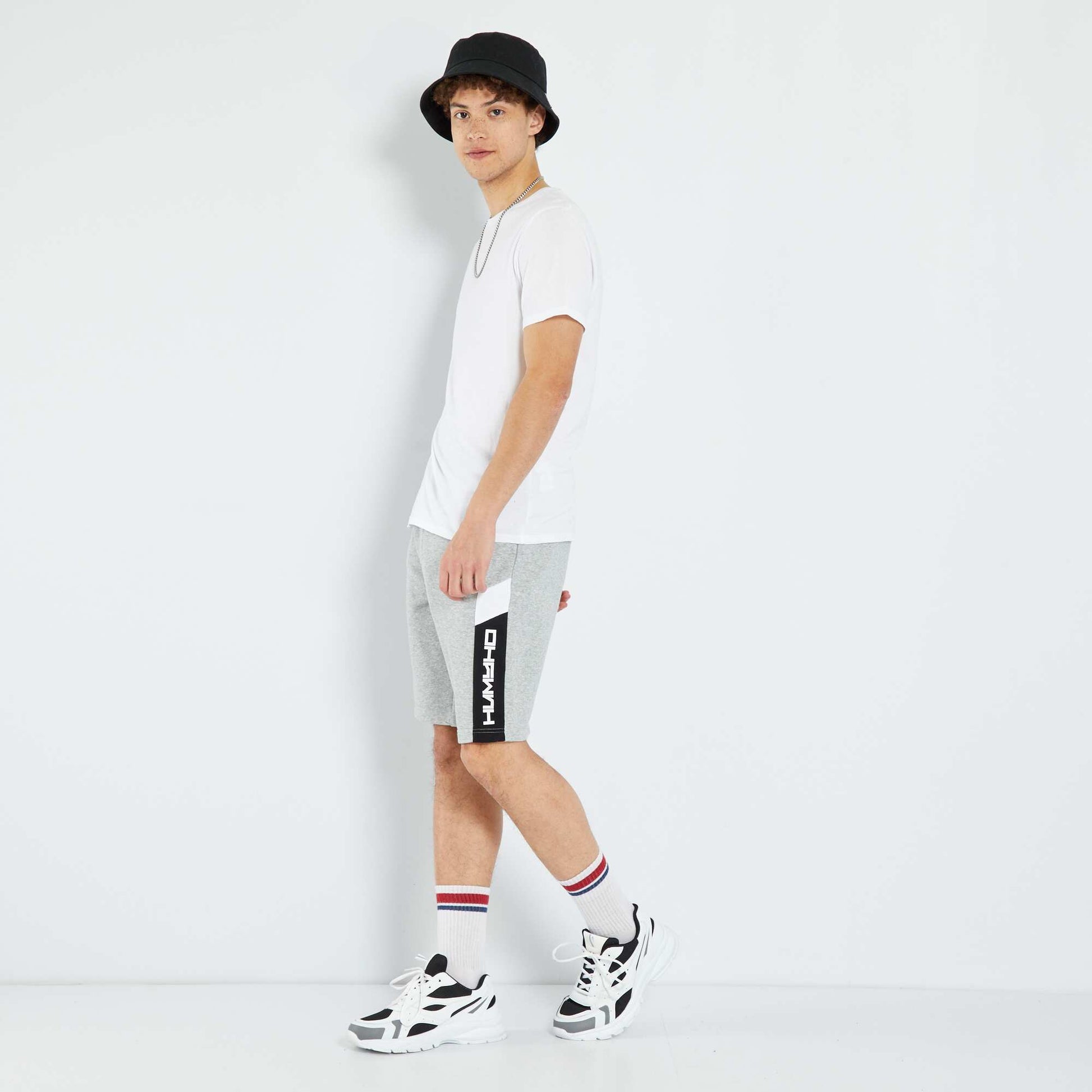 Sweatshirt fabric sports shorts GREY