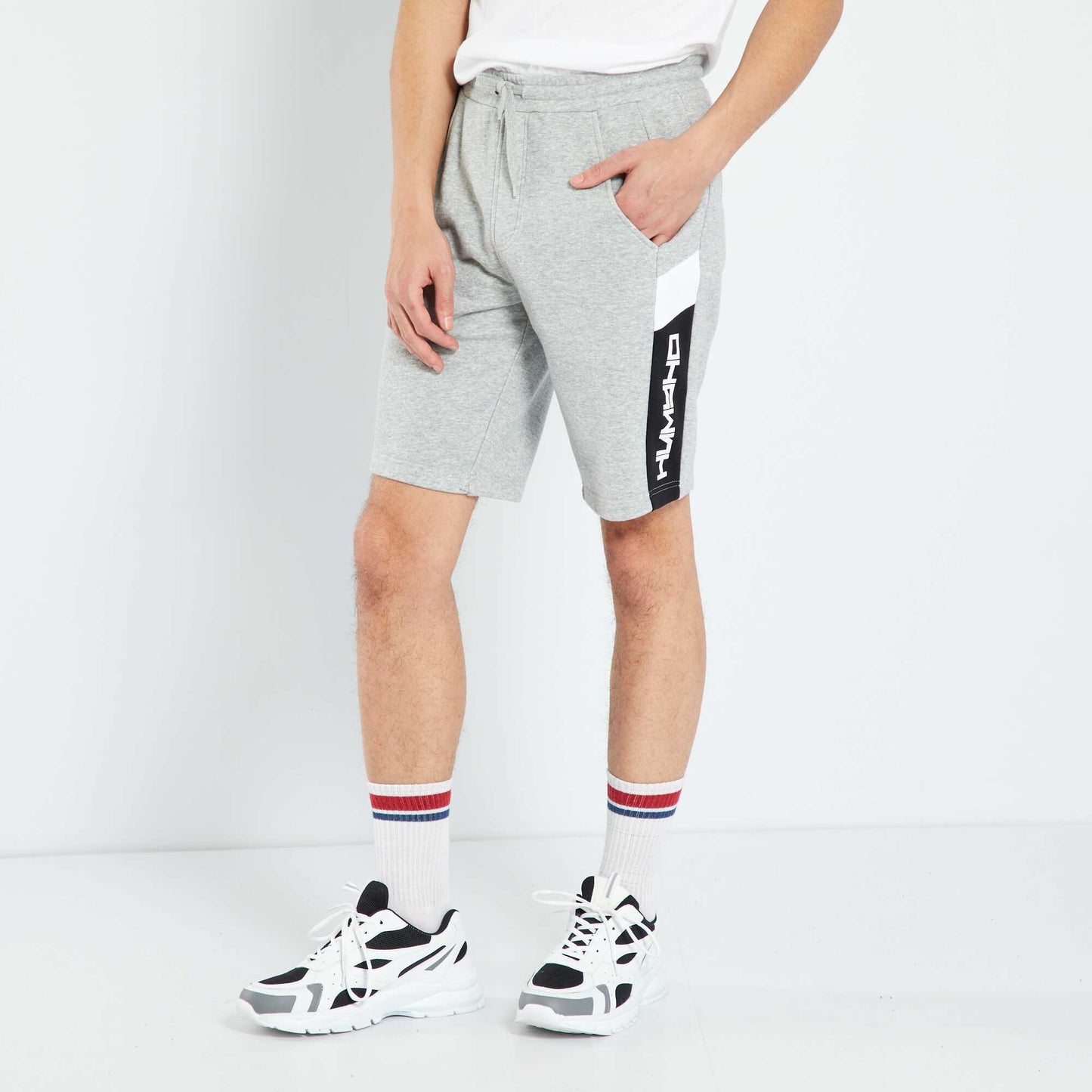 Sweatshirt fabric sports shorts GREY