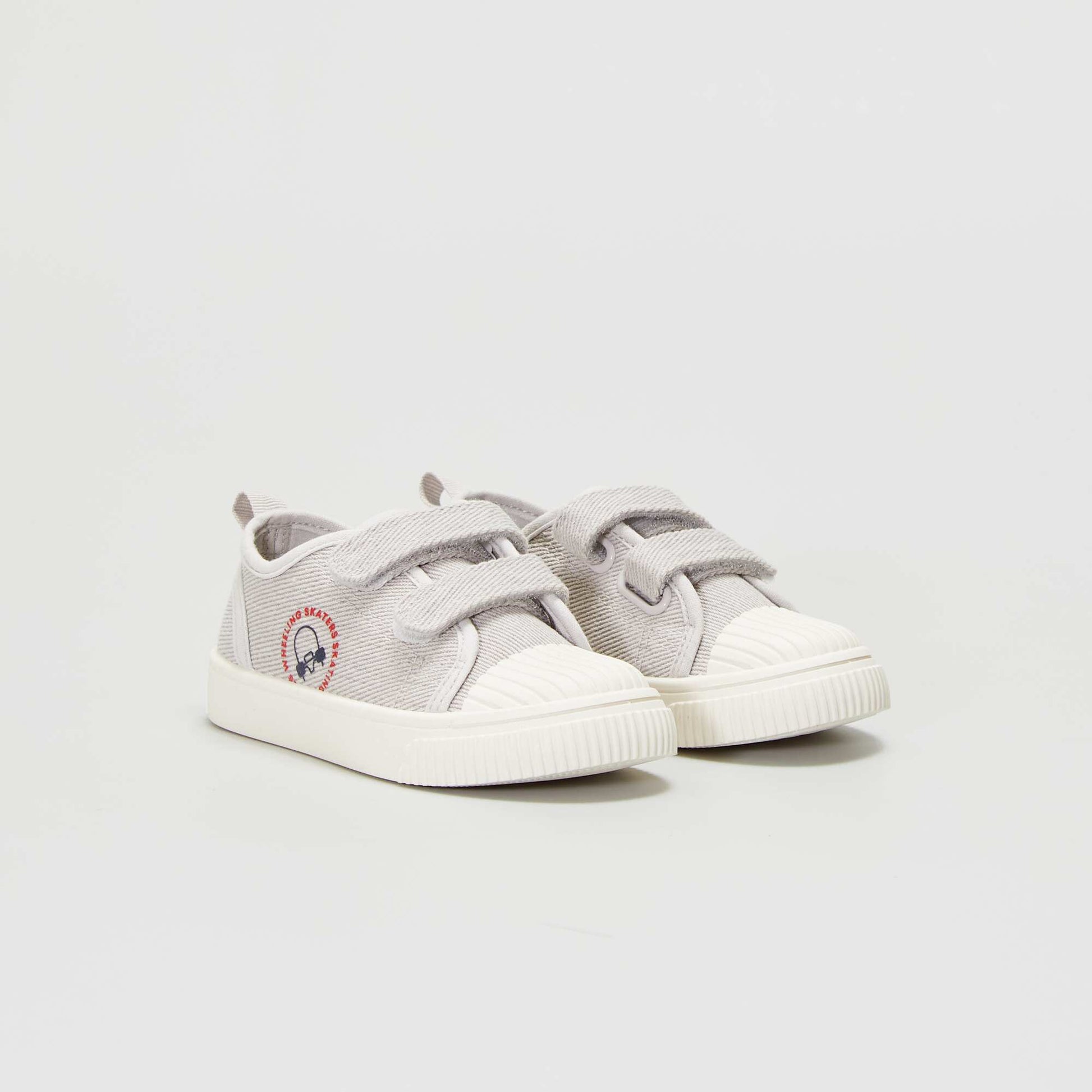 Canvas Velcro trainers WHITE