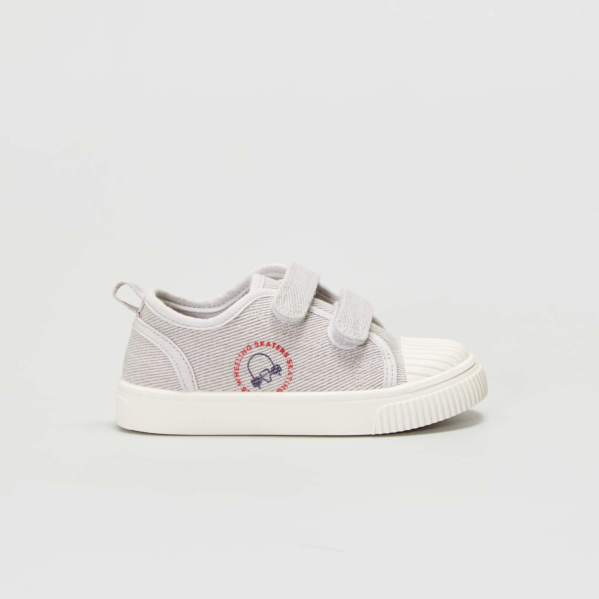 Canvas Velcro trainers WHITE