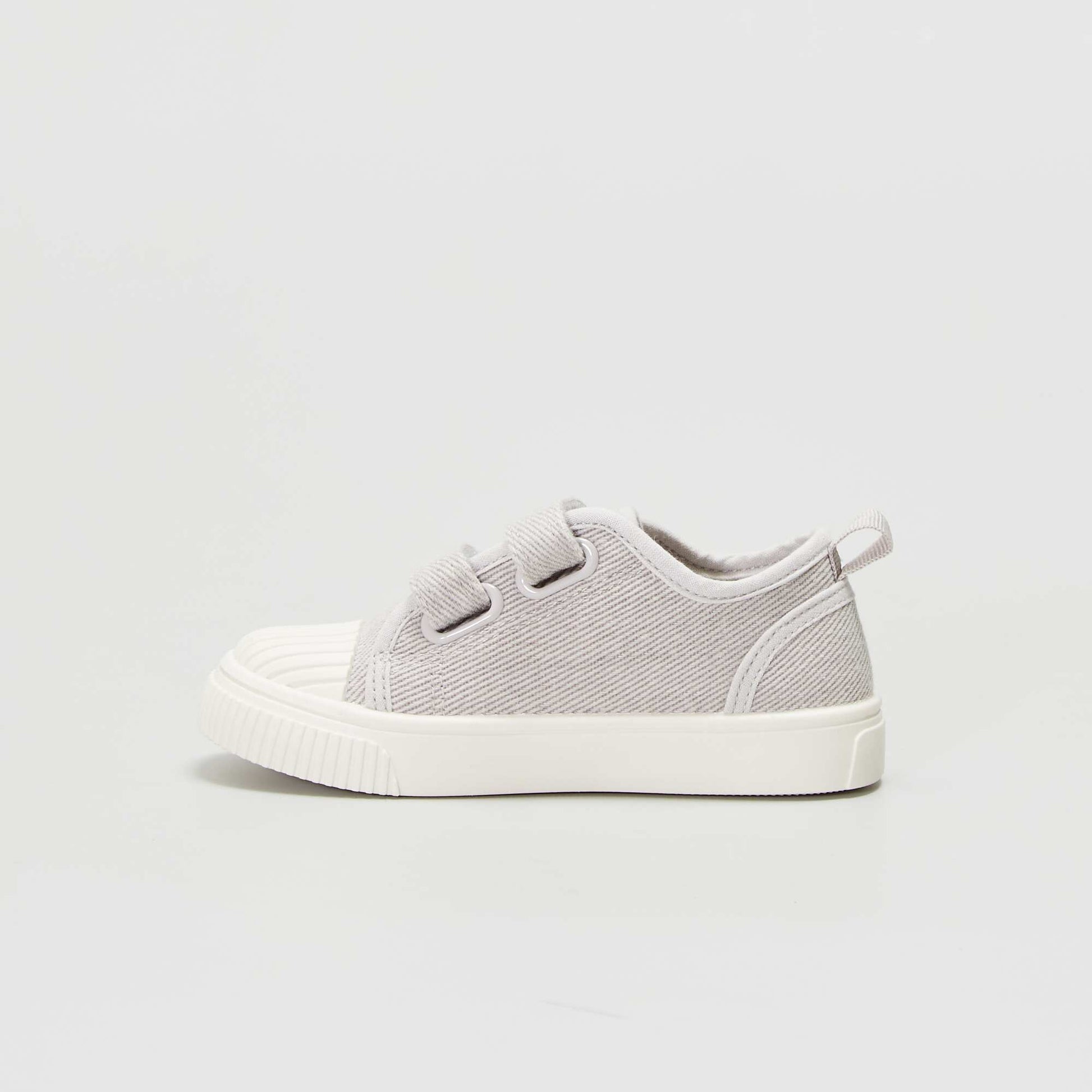 Canvas Velcro trainers WHITE