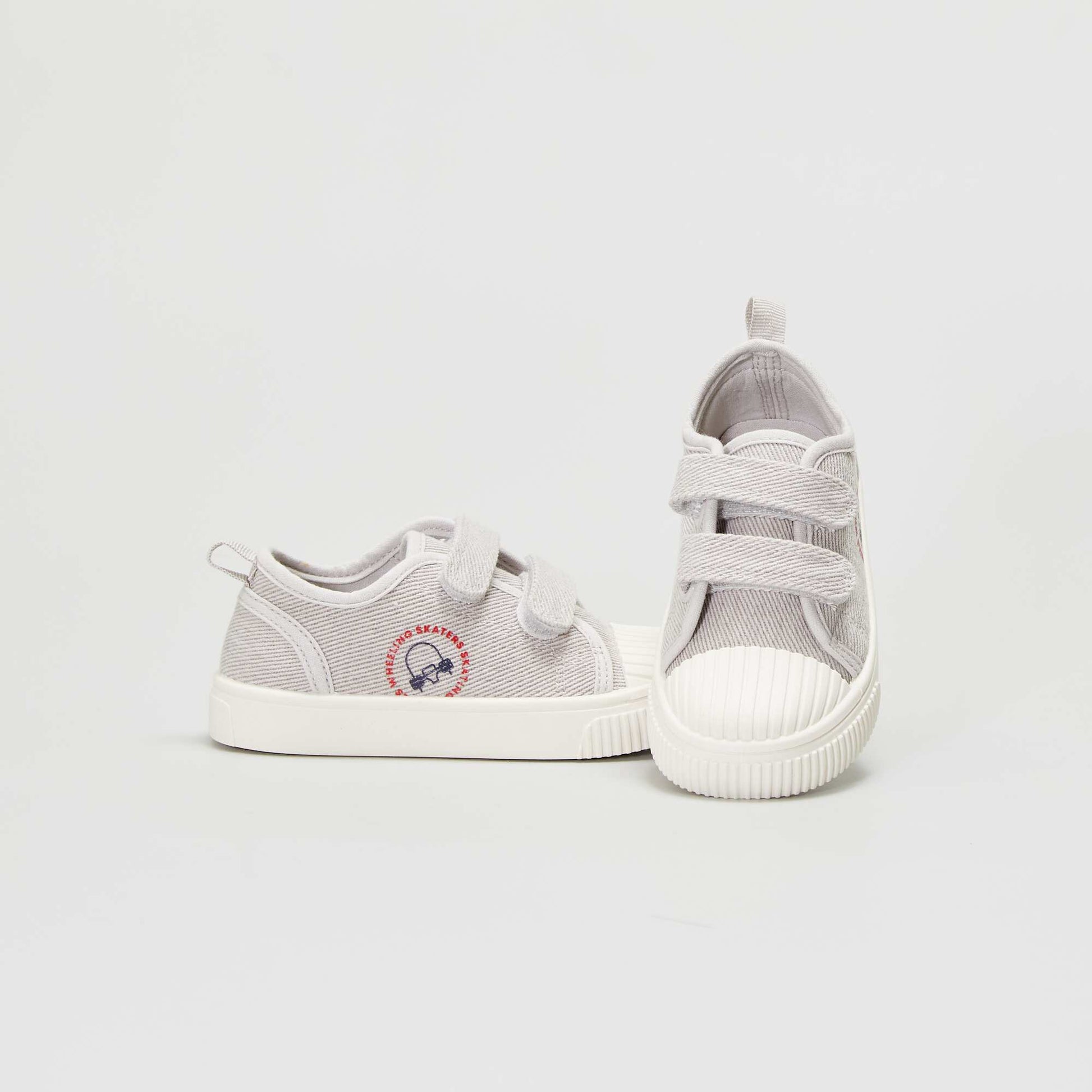 Canvas Velcro trainers WHITE