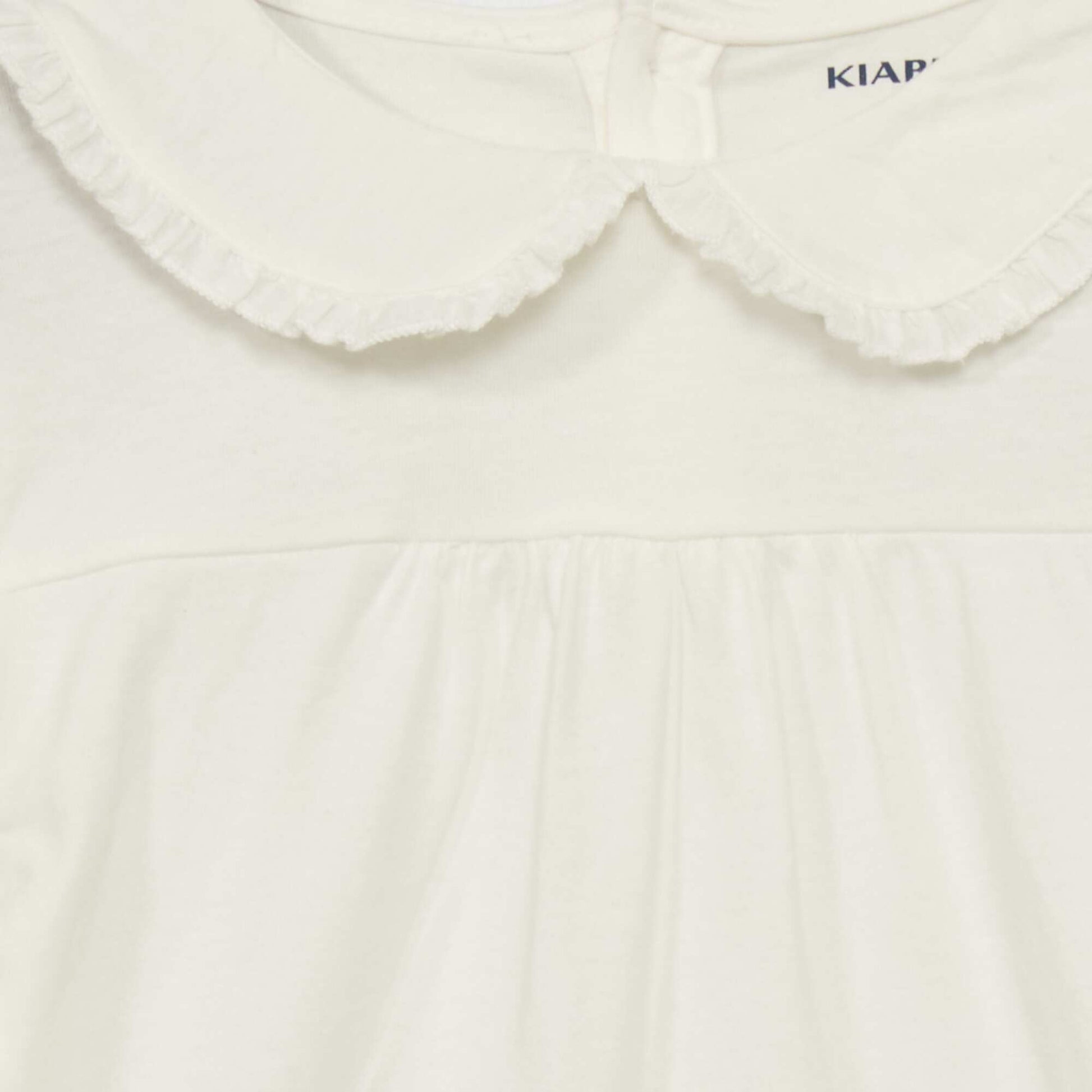 Jersey T-shirt with cute neckline WHITE