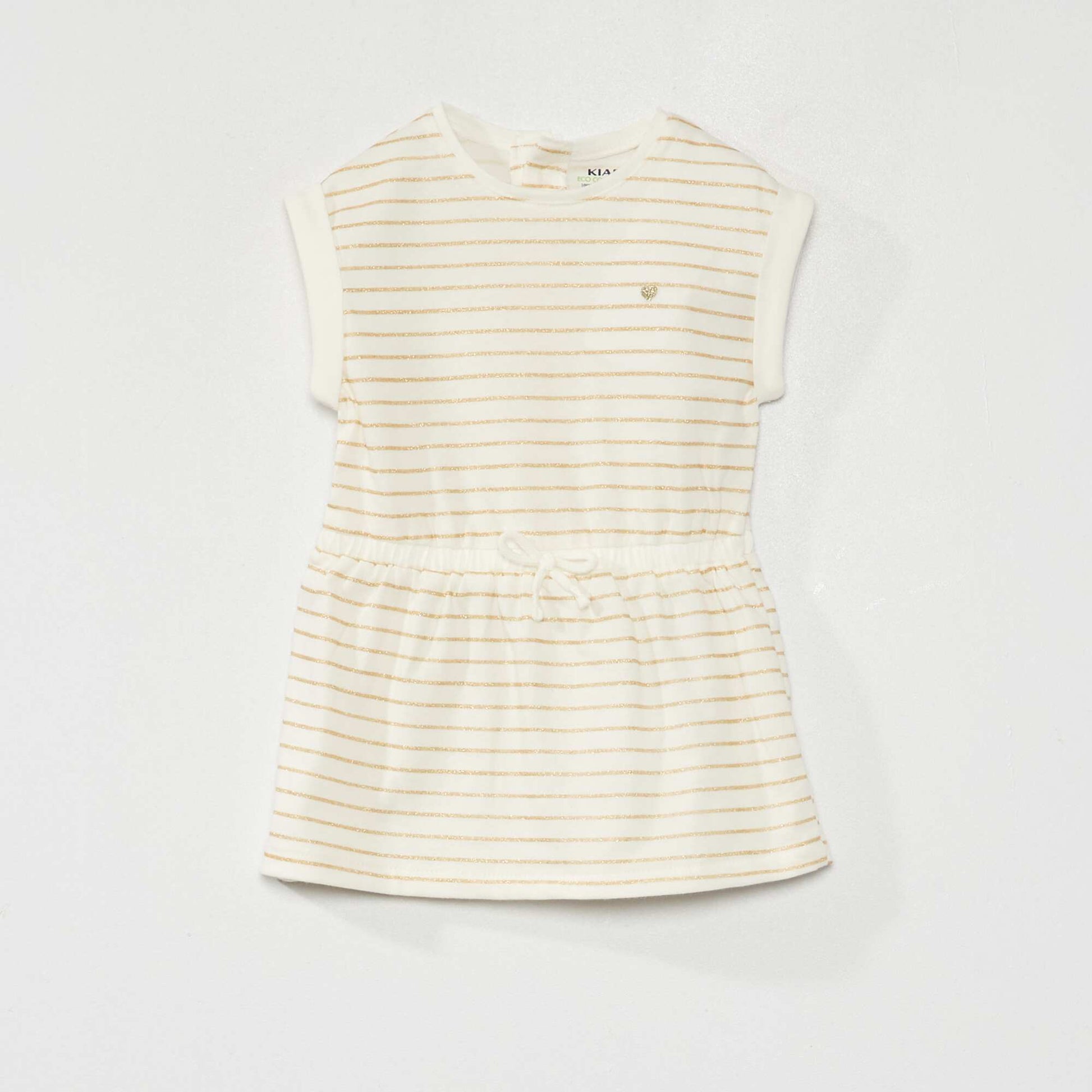 Printed jersey dress WHITE