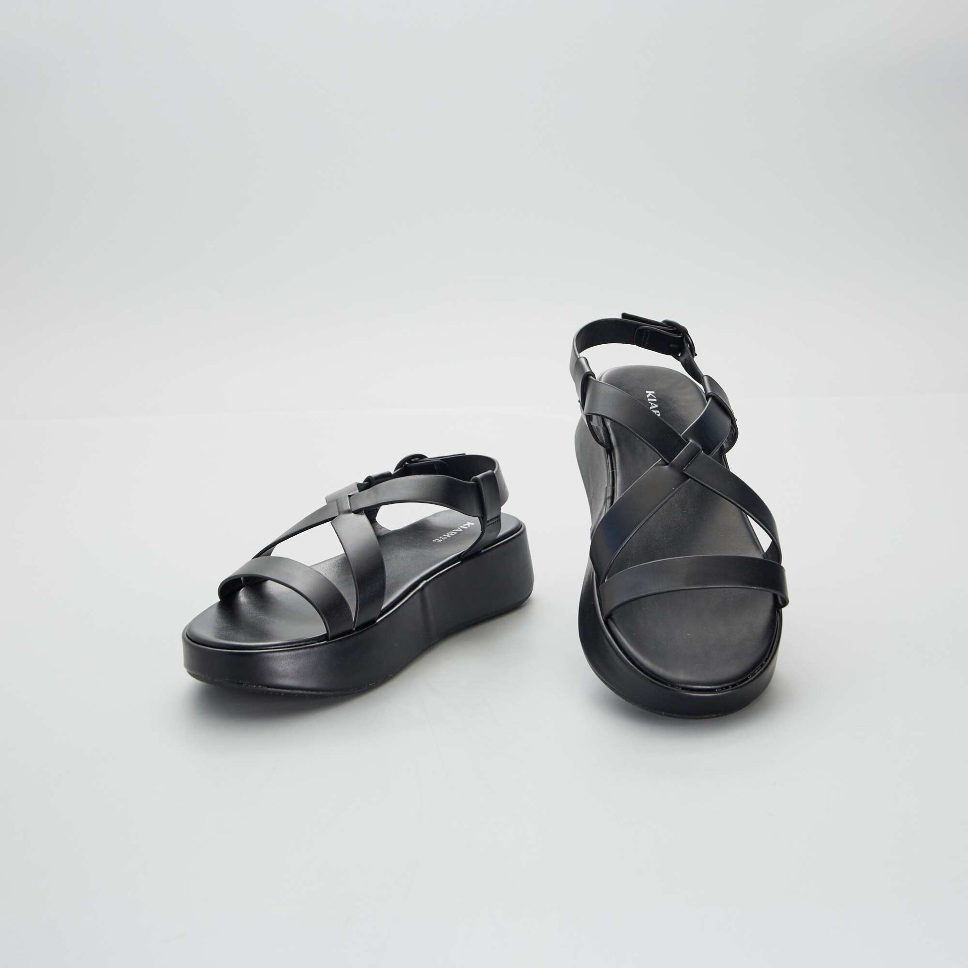 Sandals with chunky soles BLACK