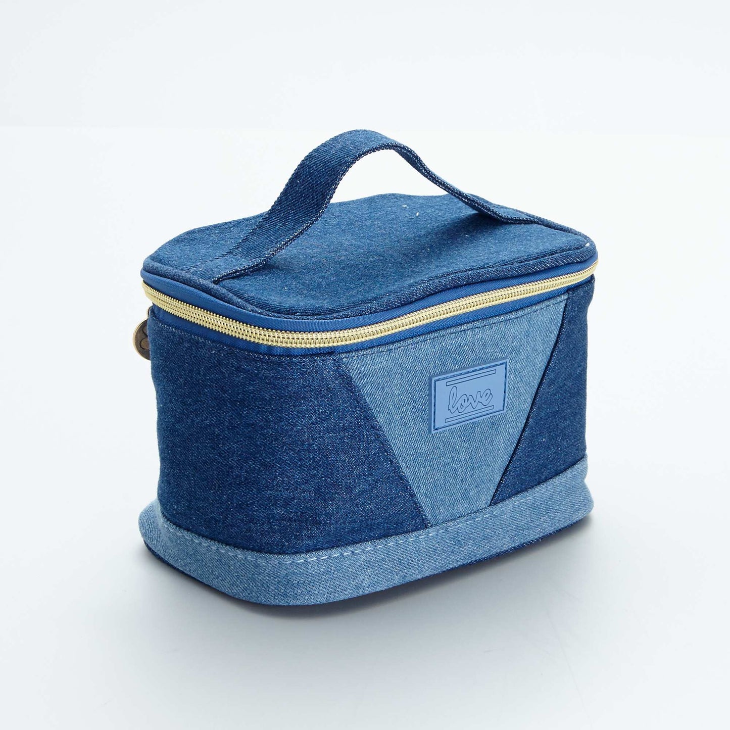 Denim effect toiletry bag BLUE