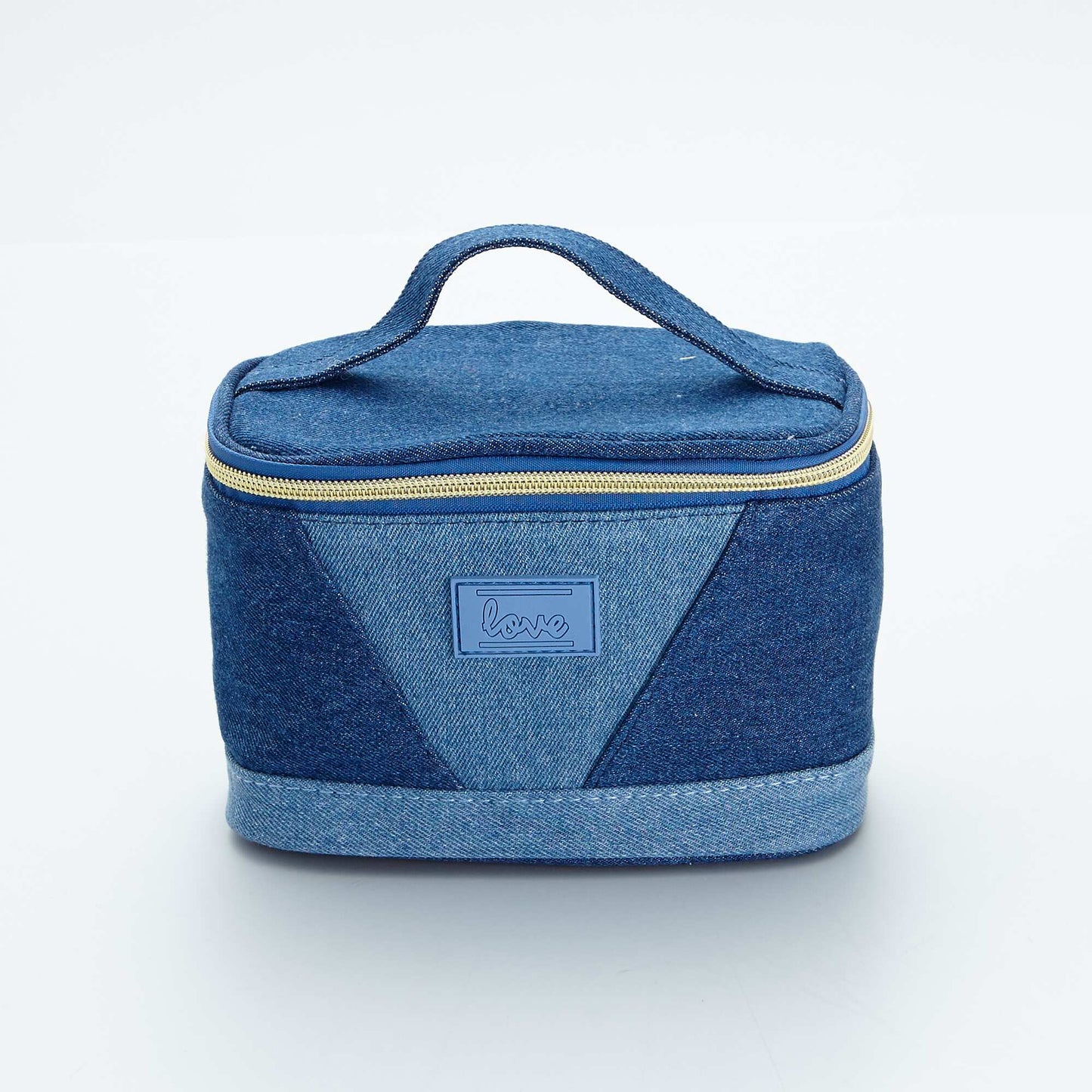 Denim effect toiletry bag BLUE