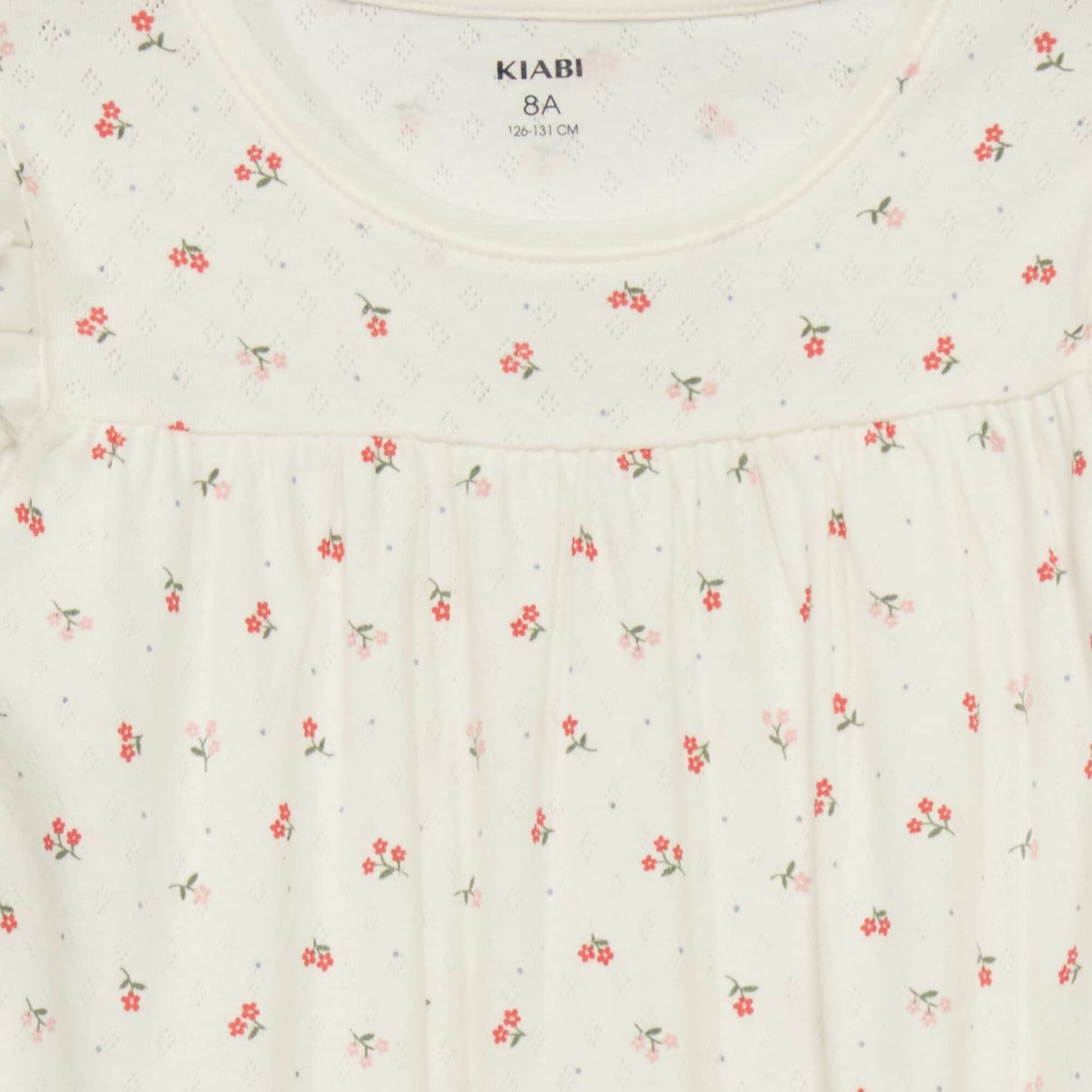 Nightshirt with ruffled sleeves WHITE