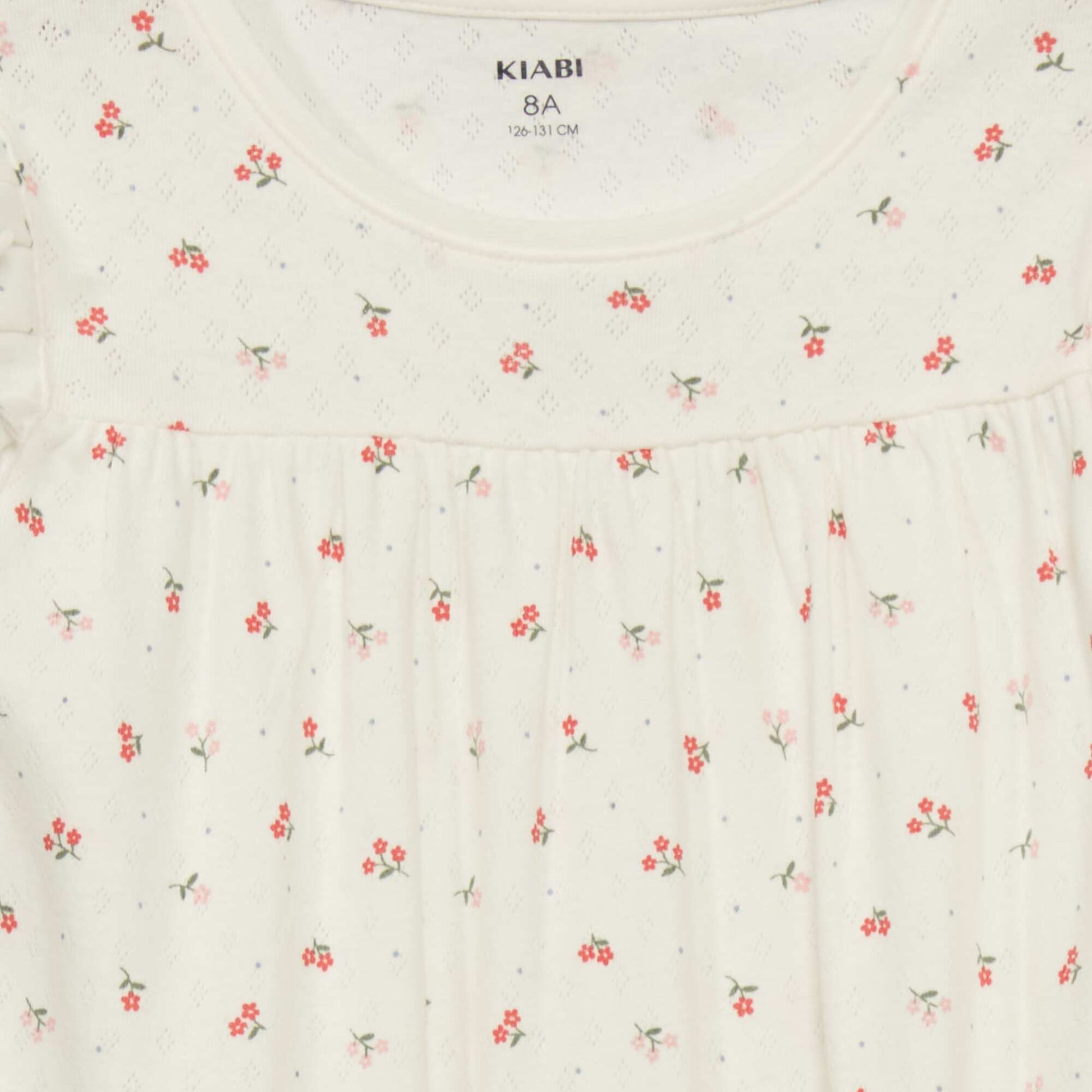 Nightshirt with ruffled sleeves WHITE