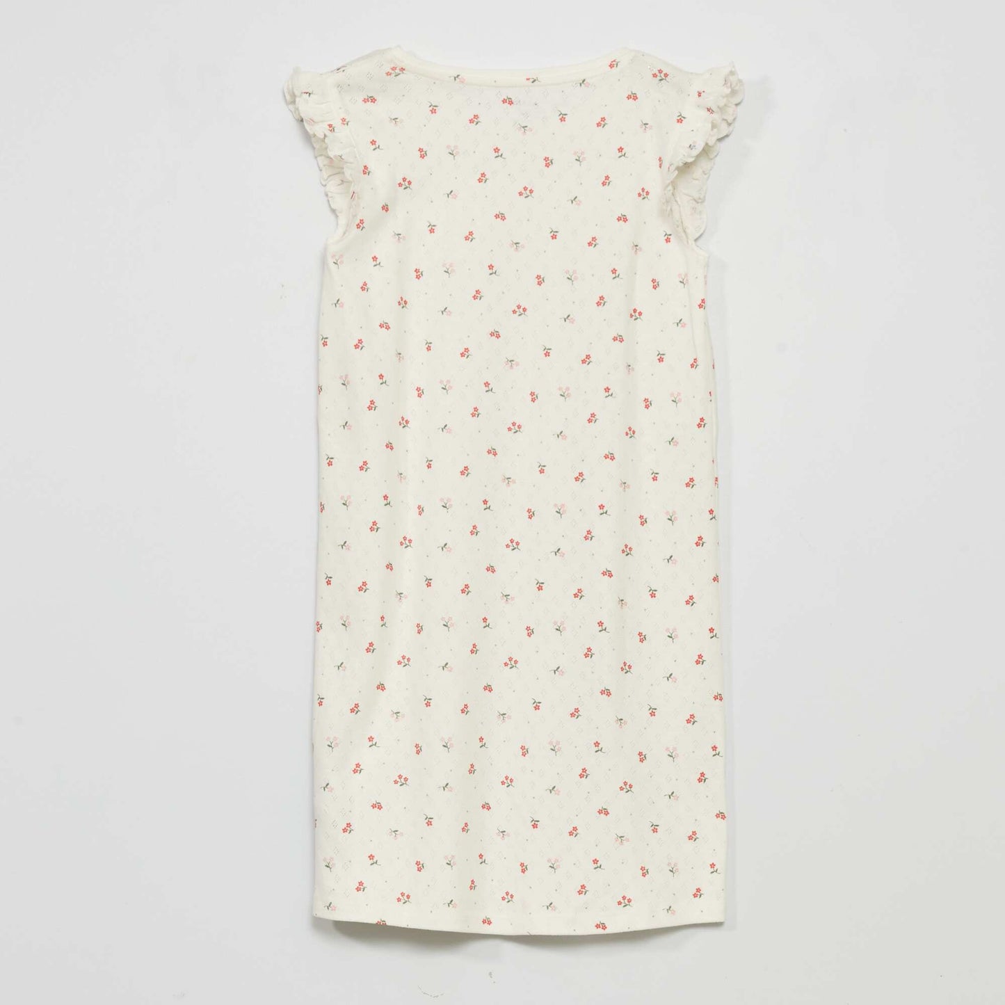 Nightshirt with ruffled sleeves WHITE