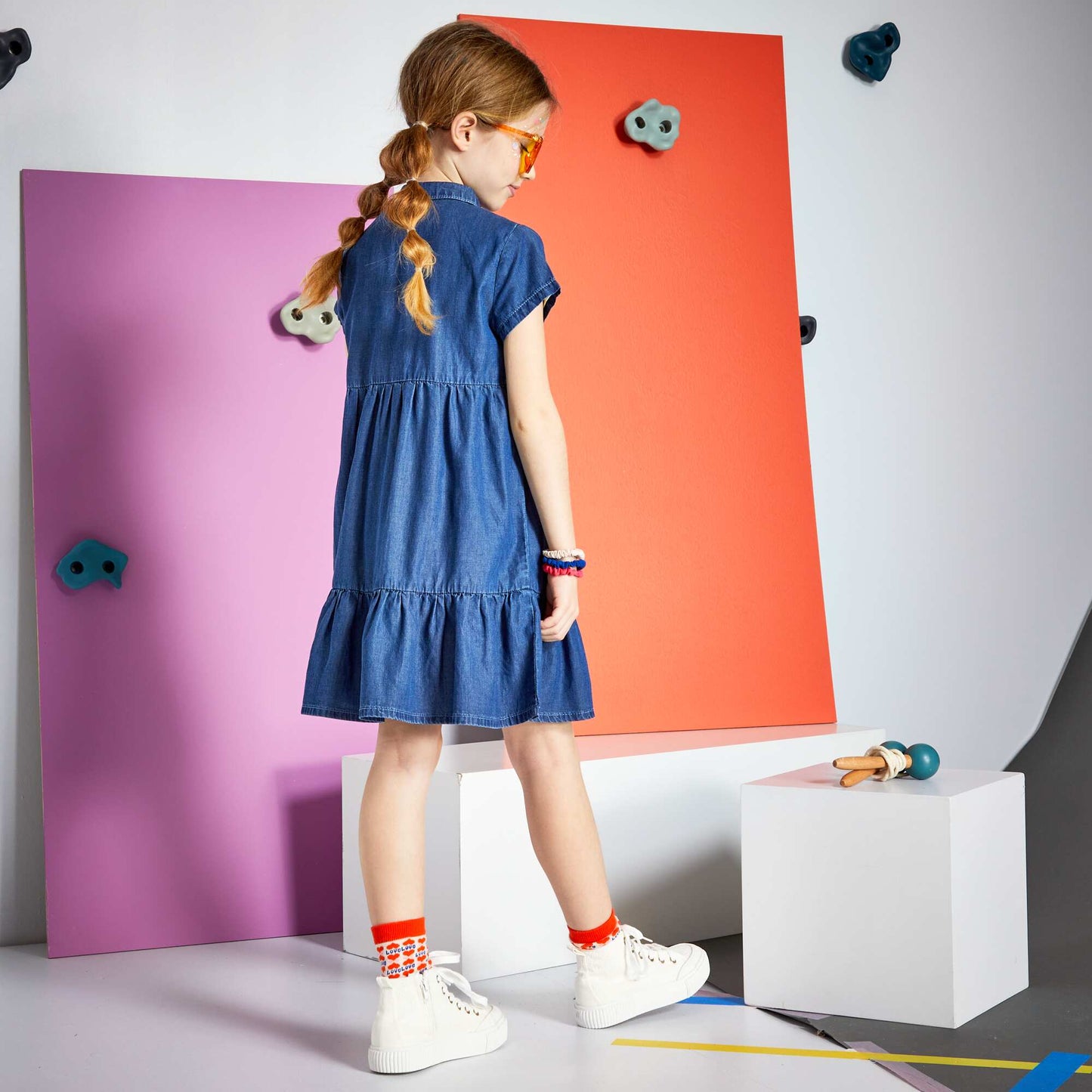 Tiered dress BLUE