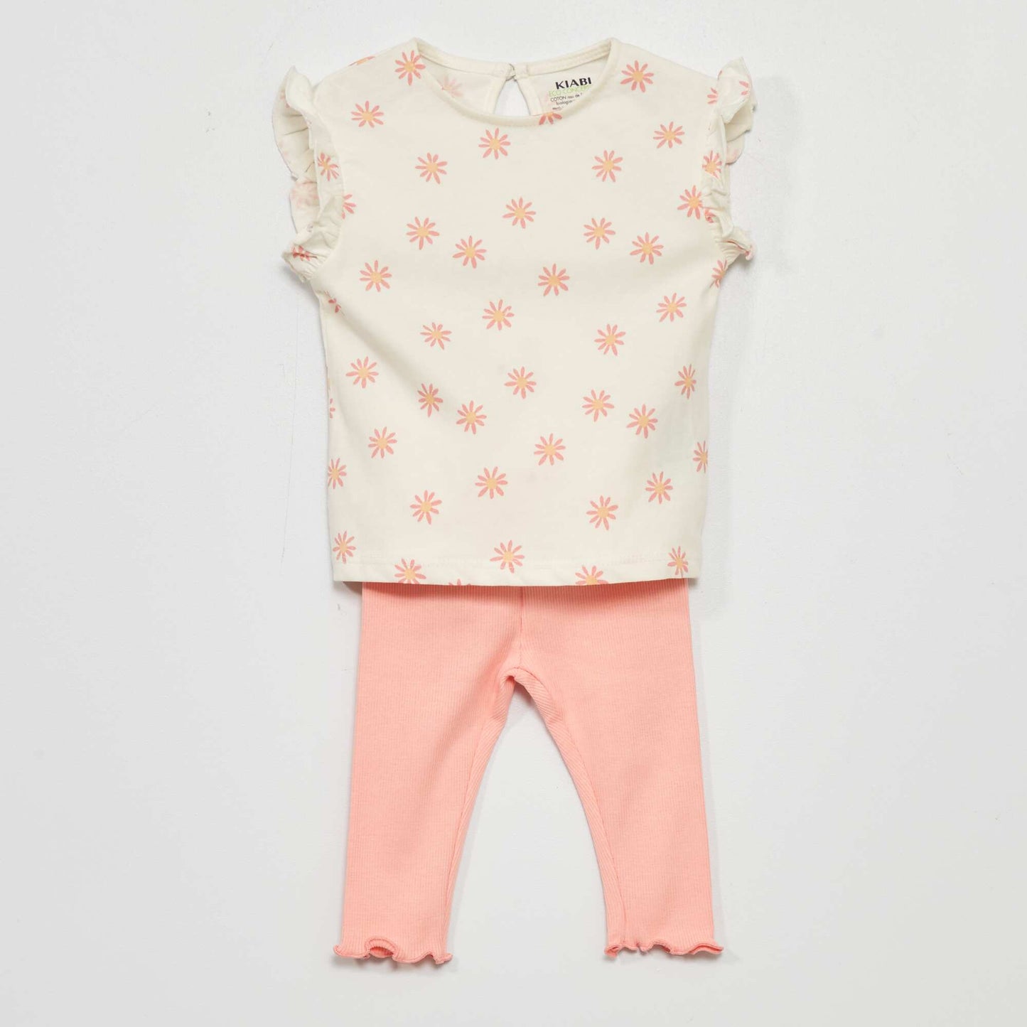 Jersey T-shirt + leggings - Two-piece set WHITE