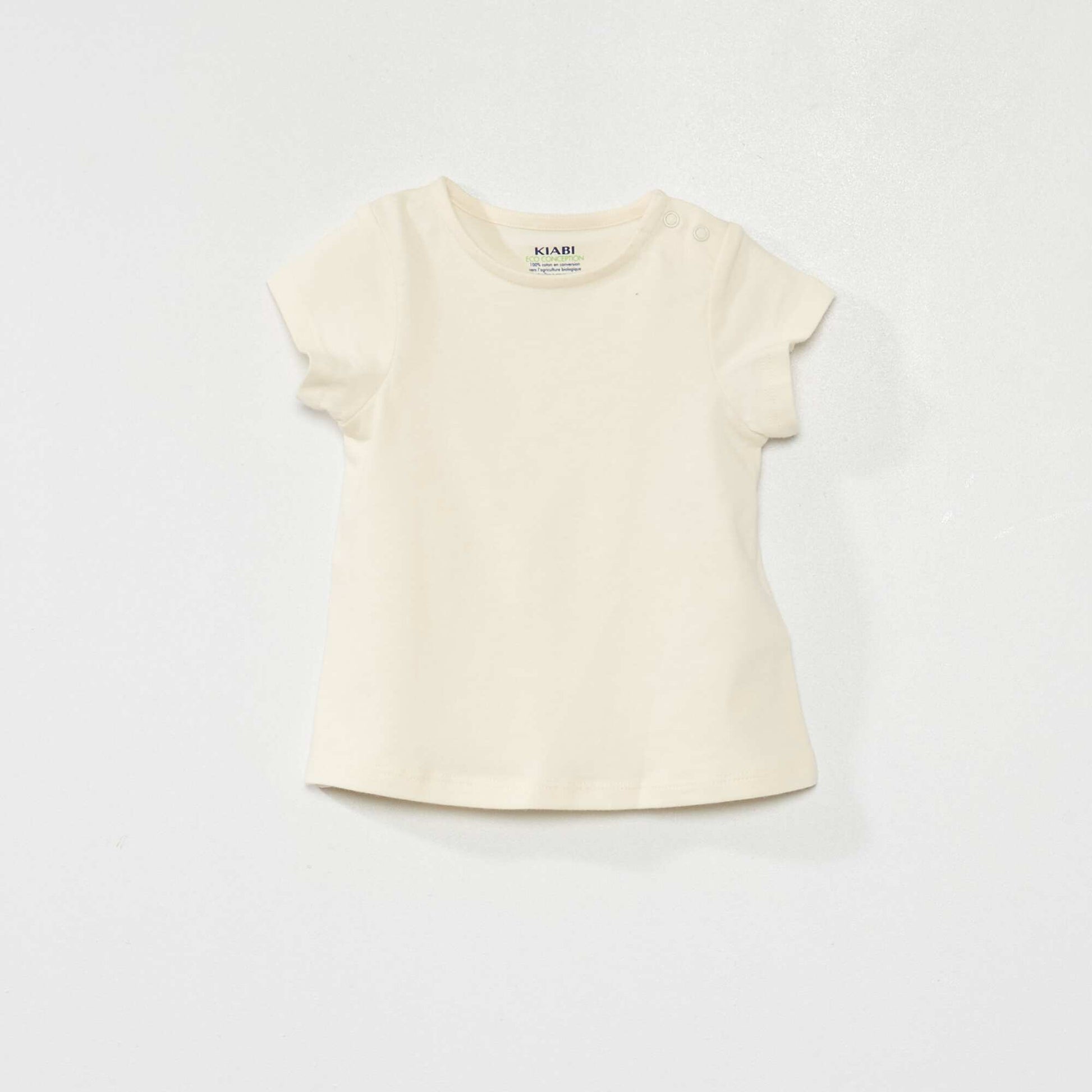 Cotton T-shirt and dungarees set WHITE