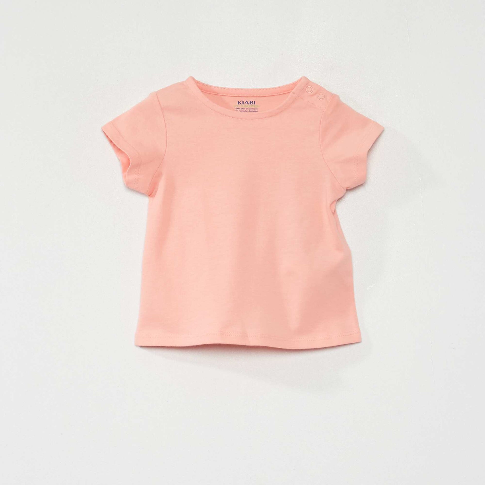 Cotton T-shirt and dungarees set PINK