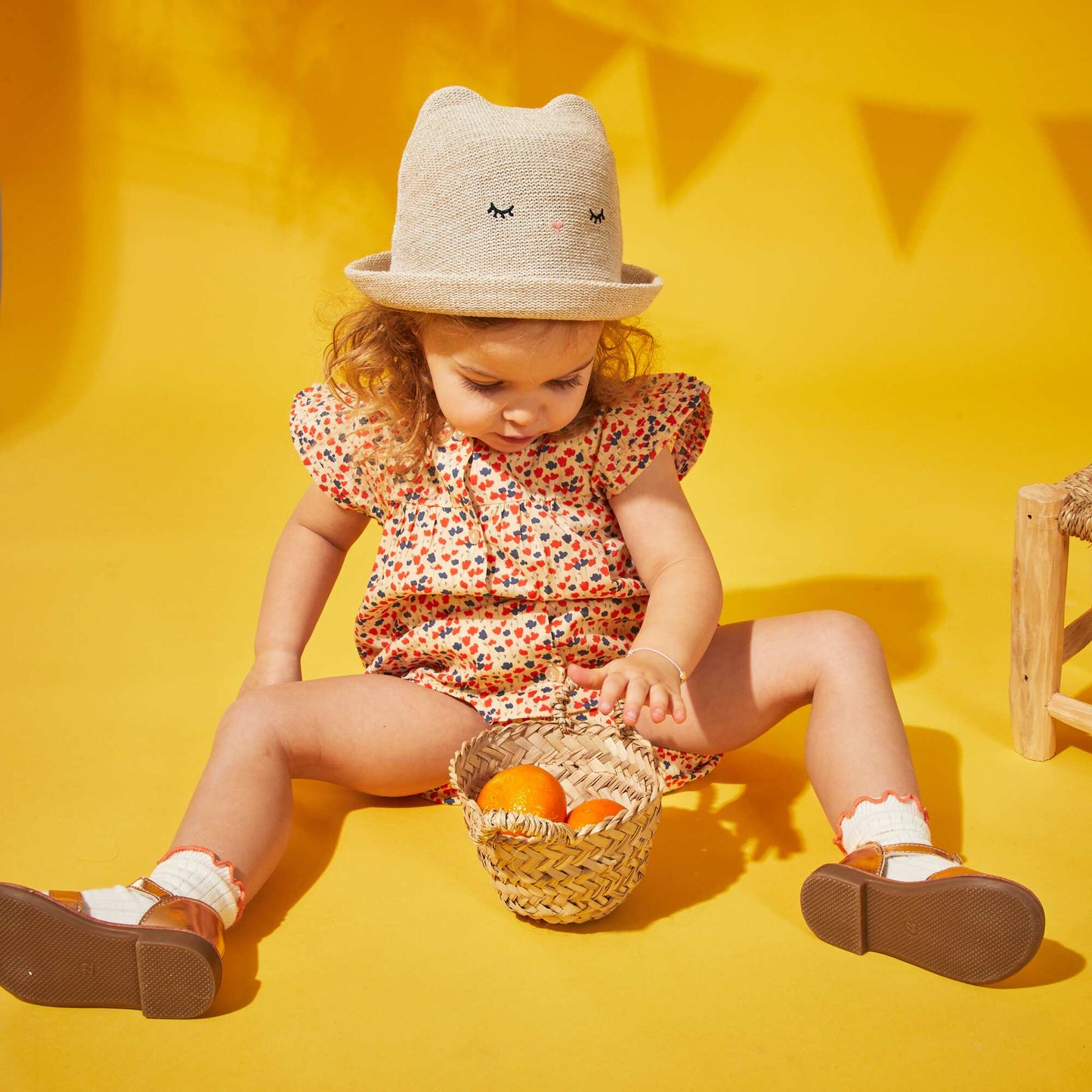 Soft straw hat BEIGE