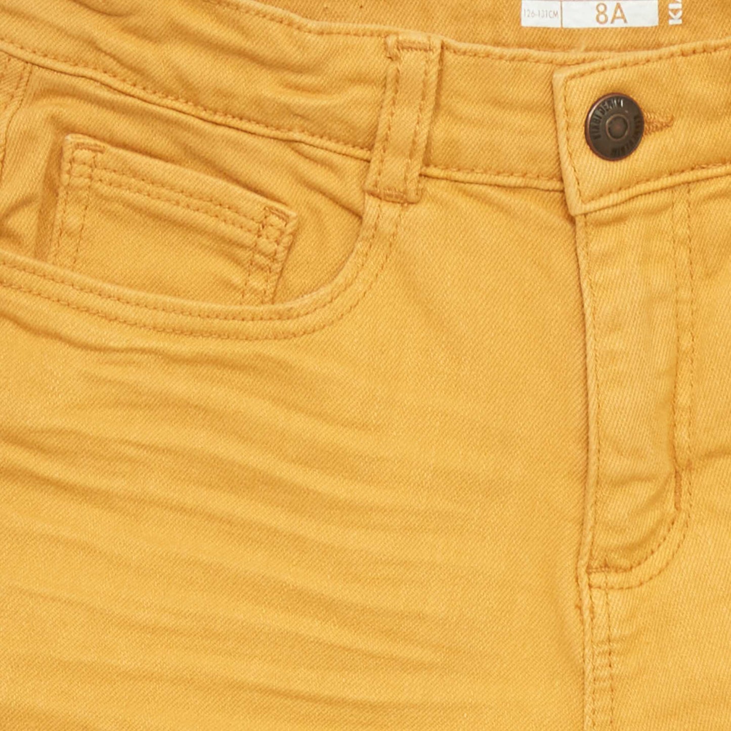 Slim-fit twill Bermuda shorts YELLOW