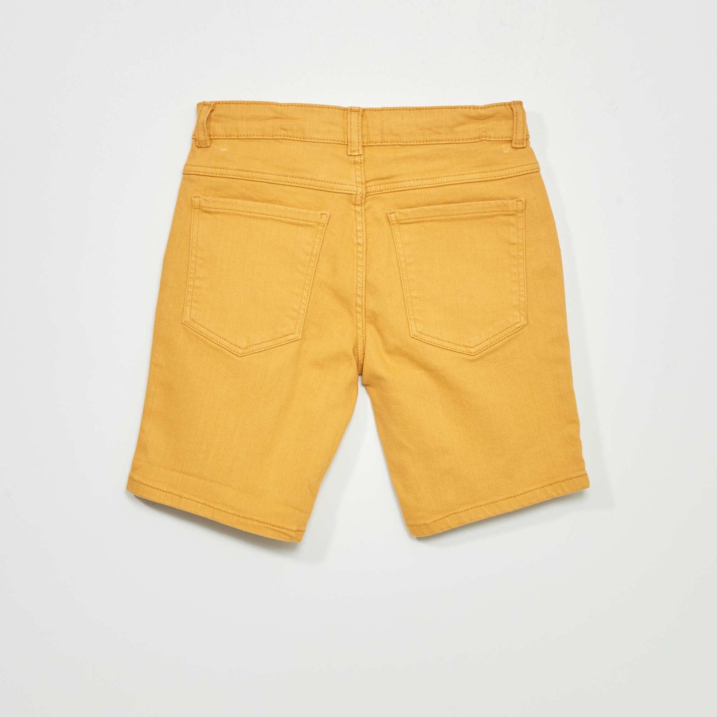 Slim-fit twill Bermuda shorts YELLOW