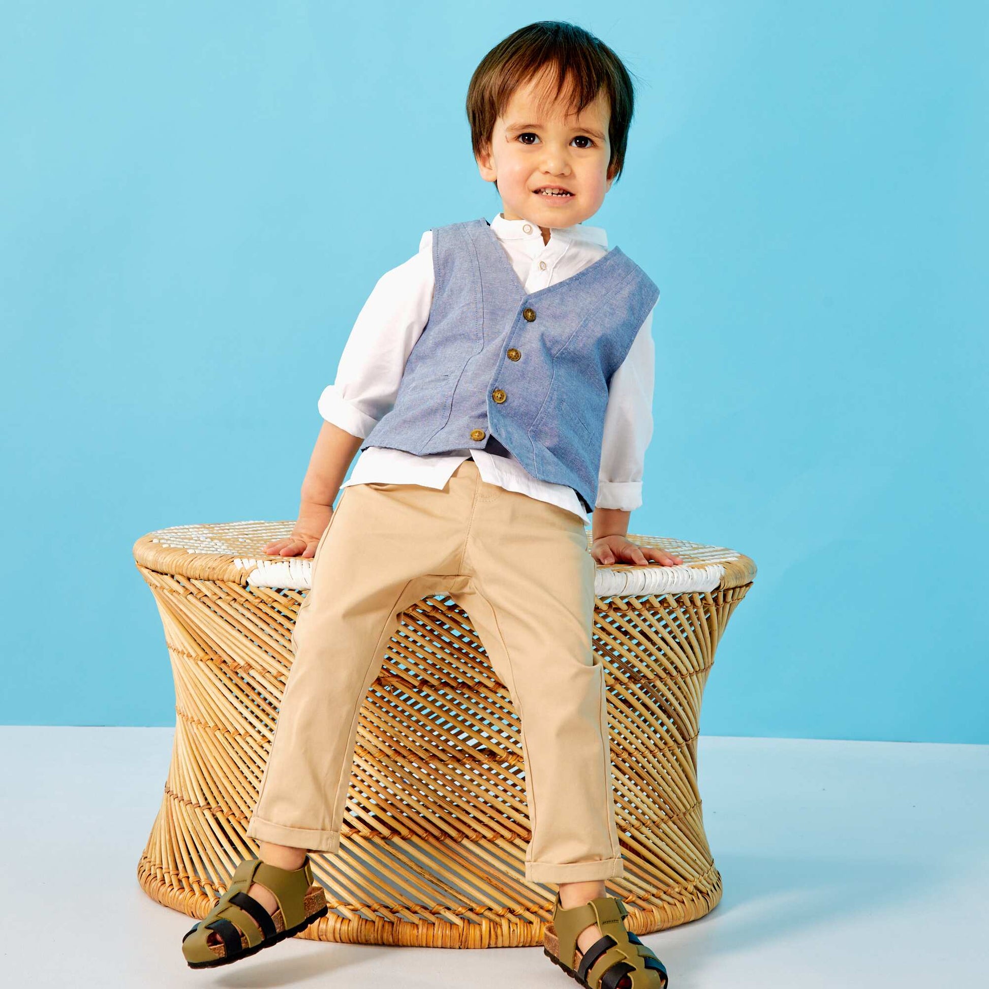 Shirt + trousers + waistcoat set BLUE